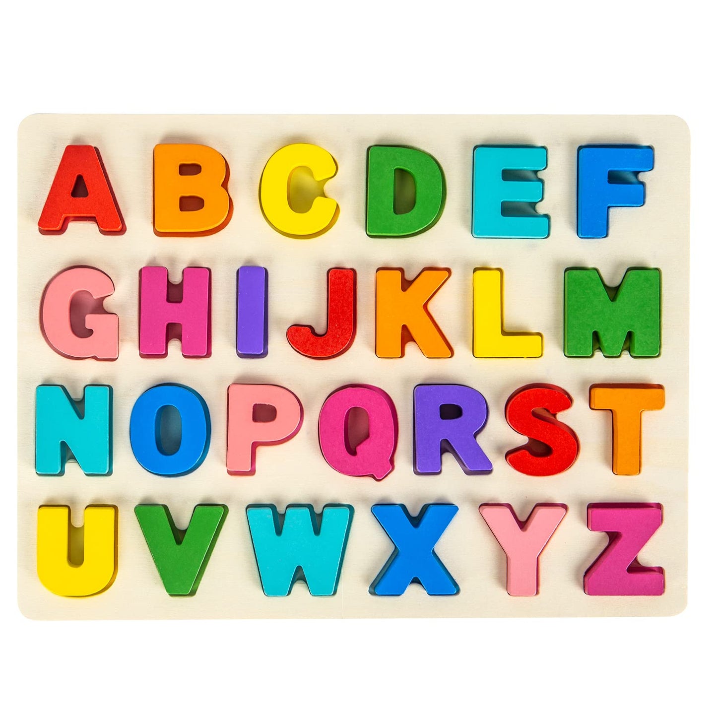 Attmu Alphabet Puzzles — Wooden ABC Puzzle for Toddlers