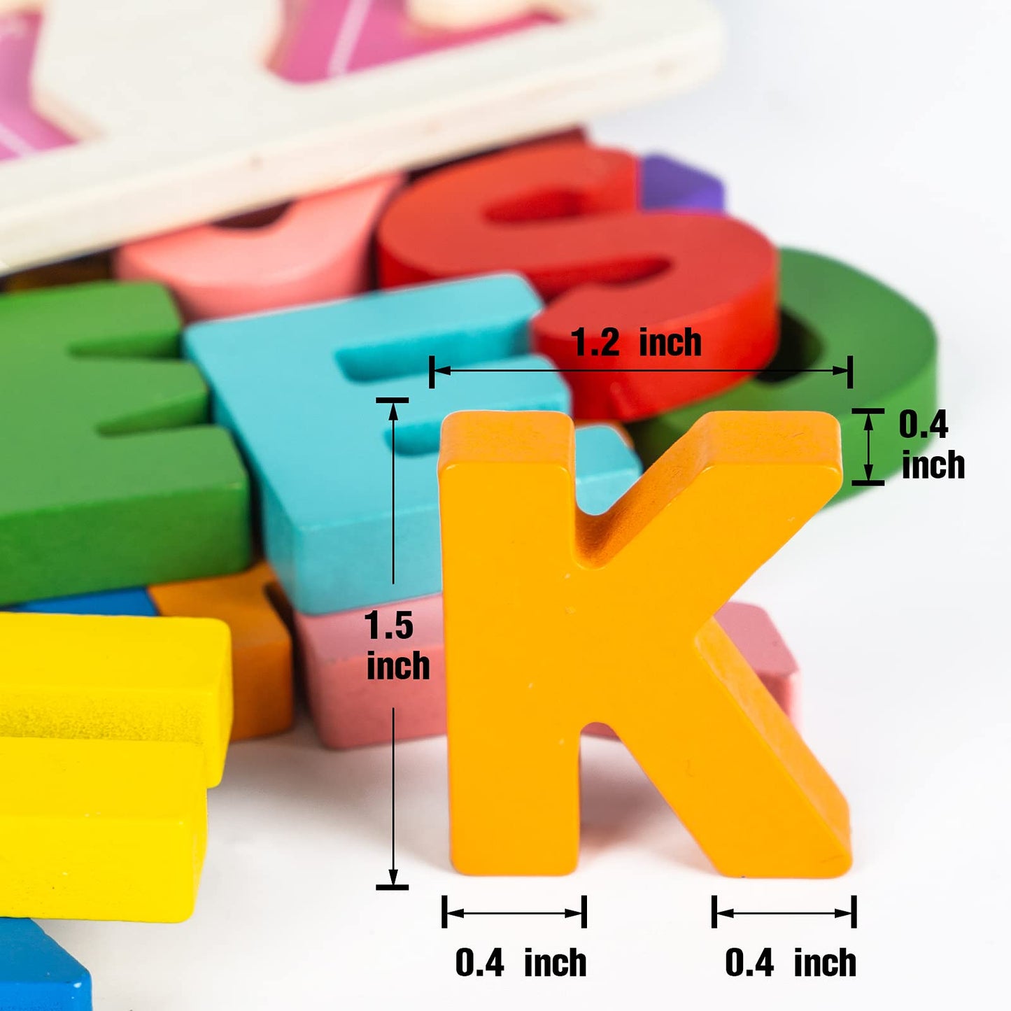 Attmu Alphabet Puzzles — Wooden ABC Puzzle for Toddlers