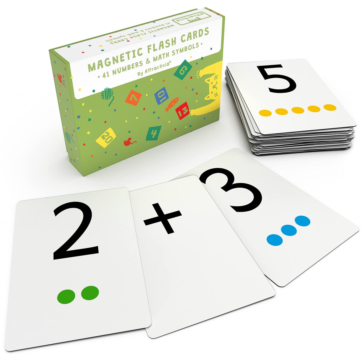 Attractivia Magnetic Number Flash Cards – Large 0-25 Math Set for Classroom & Homeschool