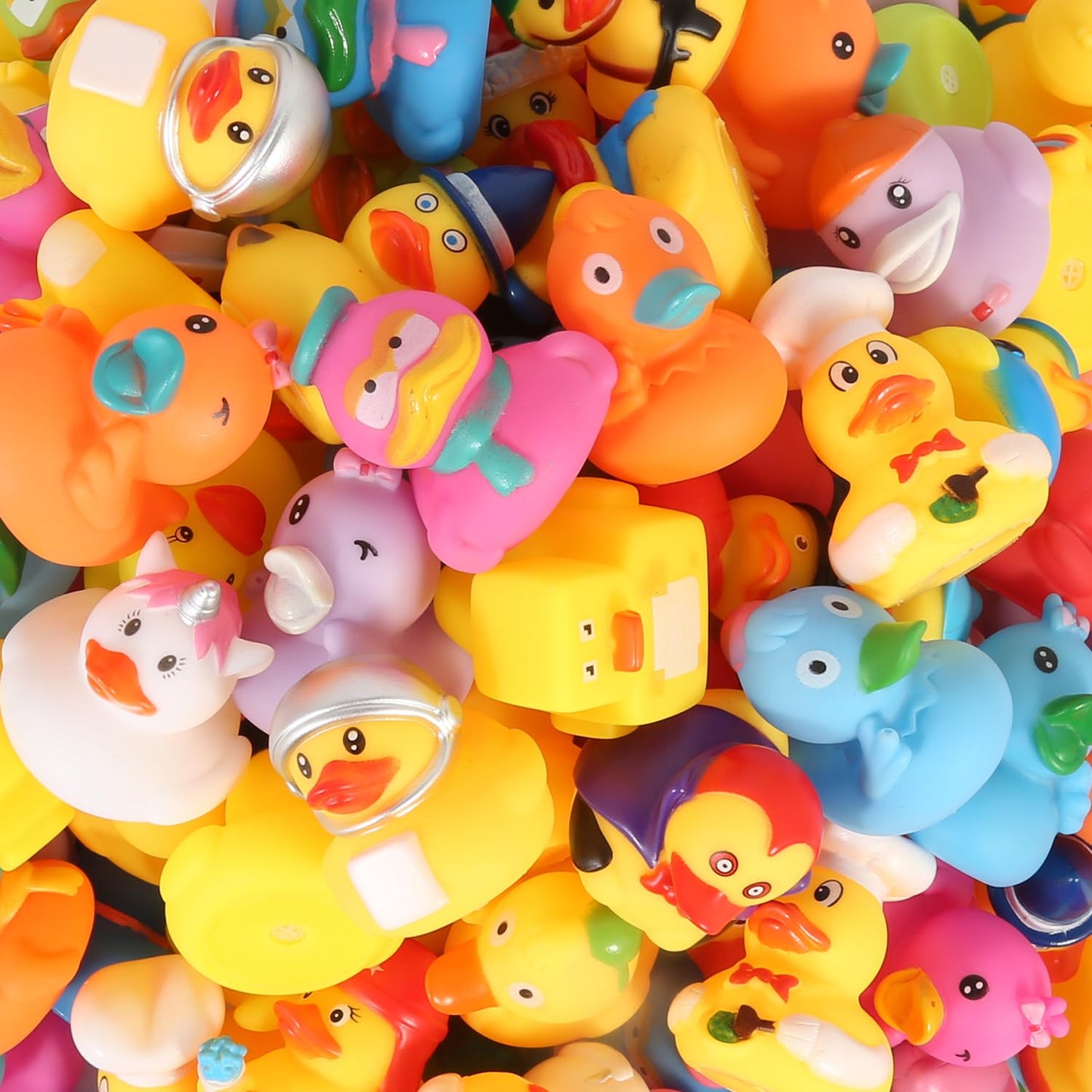 Audaisyly Rubber Ducks Bath Toy Set – 10 Assorted Kids’ Ducky Toys for Bath, Pool, and Party Favors
