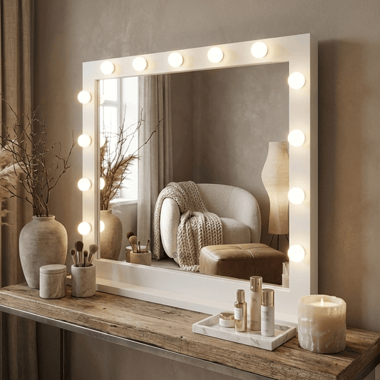 Audrey Hollywood Mirror White 100x80cm