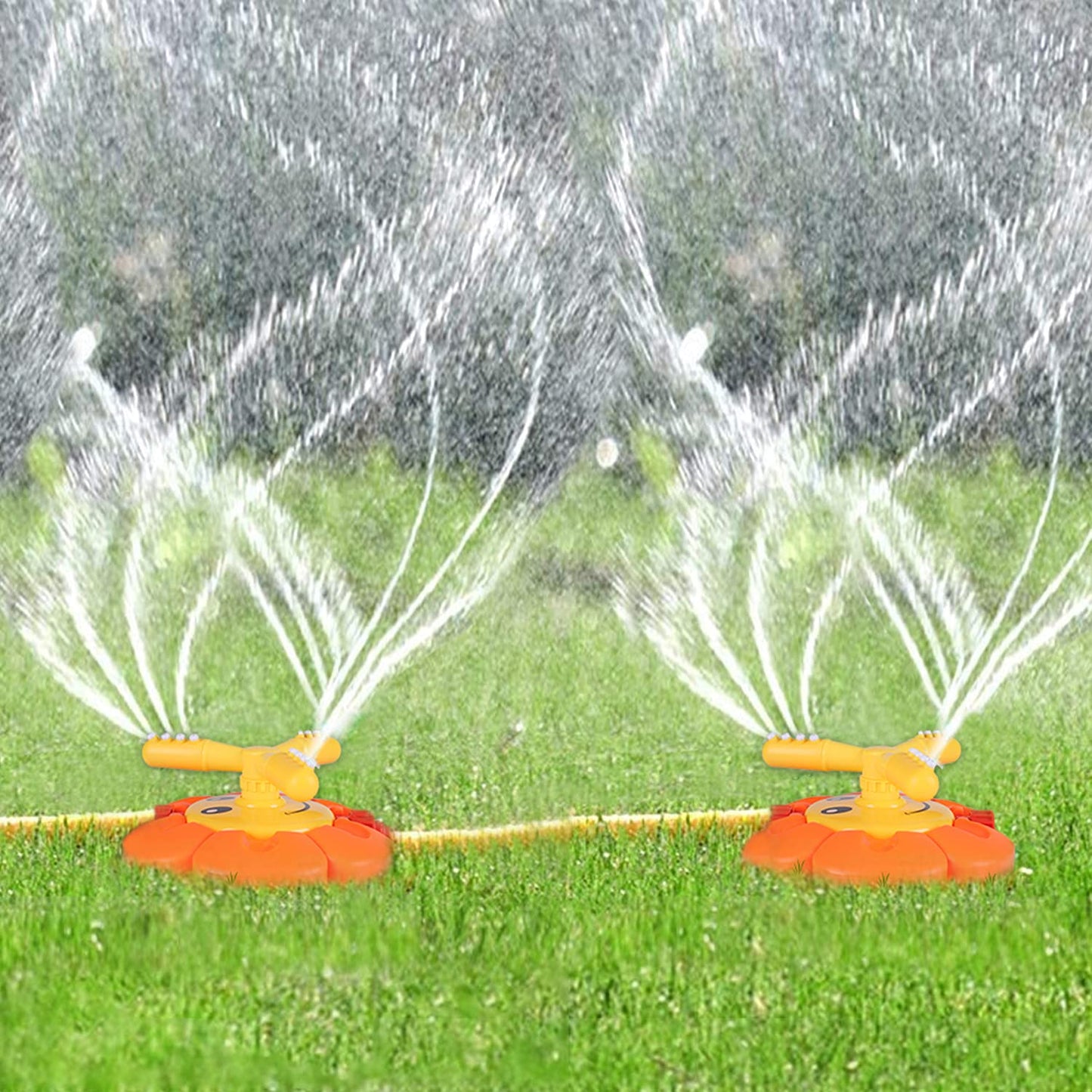 AugToy Water Sprinkler for Kids – Rotating Nozzles, Outdoor Garden Hose Toy for Ages 3-8