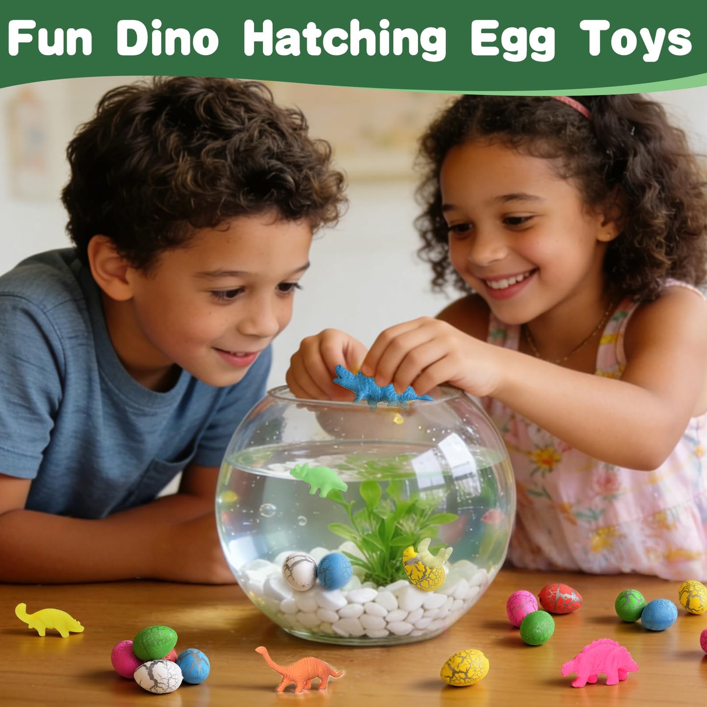 AugToy Valentines Day Gifts for Kids – 30 Pack Hatching Dinosaur Egg Cards