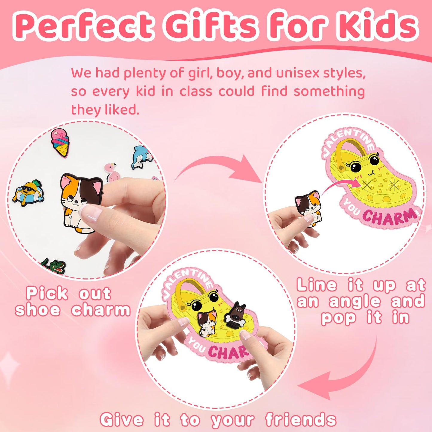 AugToy 52PCS Shoe Charms Collection – Colorful Kids Accessories for Shoes, Party Favors