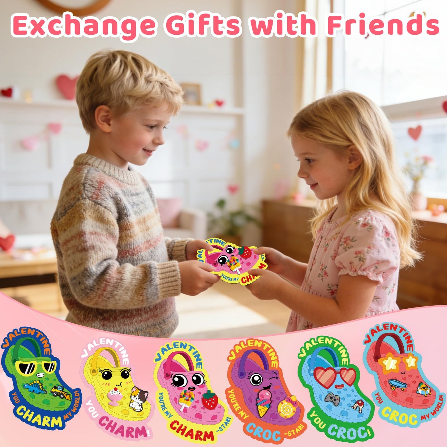 AugToy 52PCS Shoe Charms Collection – Colorful Kids Accessories for Shoes, Party Favors