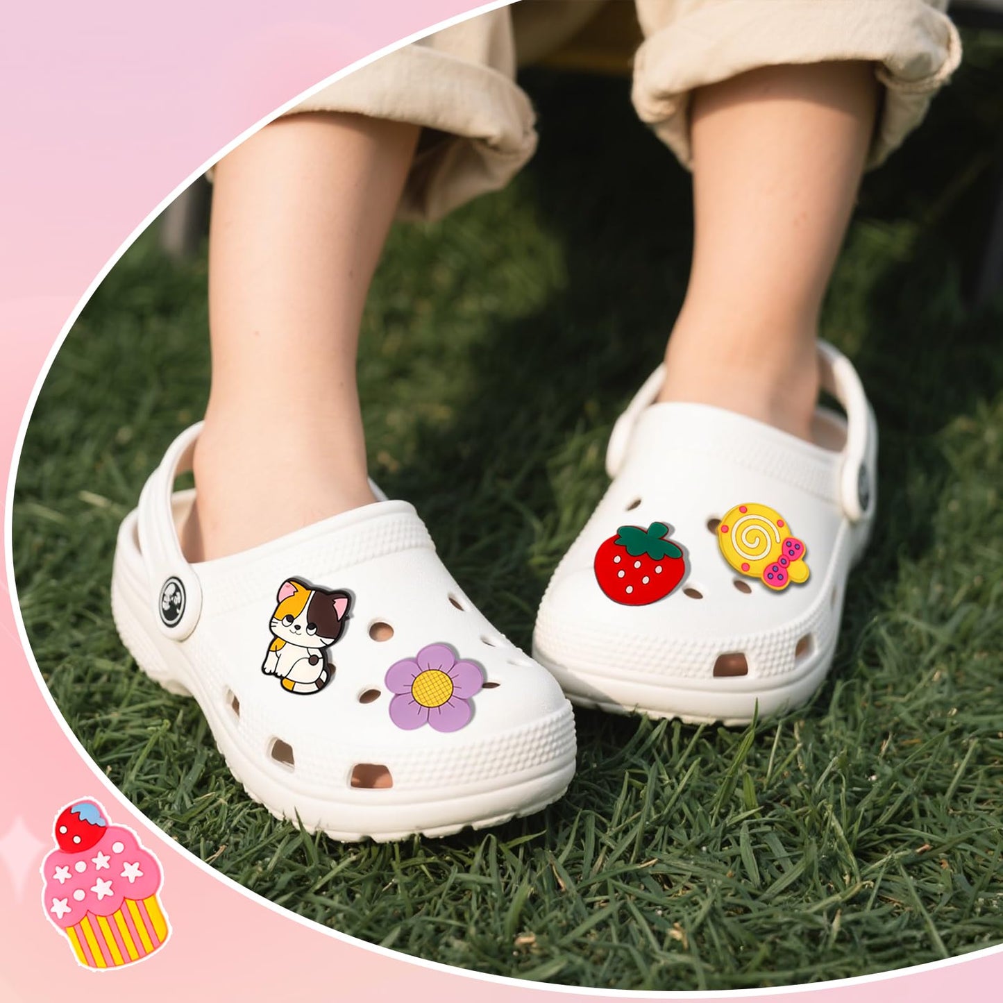 AugToy 52PCS Shoe Charms Collection – Colorful Kids Accessories for Shoes, Party Favors
