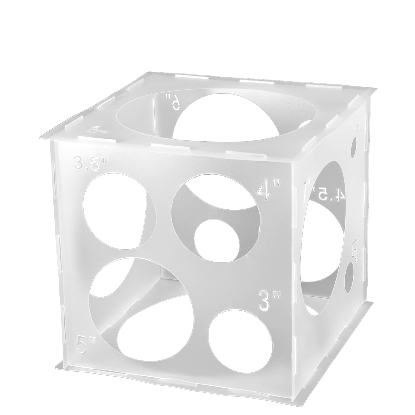 Auihiay 14 Holes Balloon Sizer Cube – 1–10 Inch Balloon Size Tool for Arches & Columns