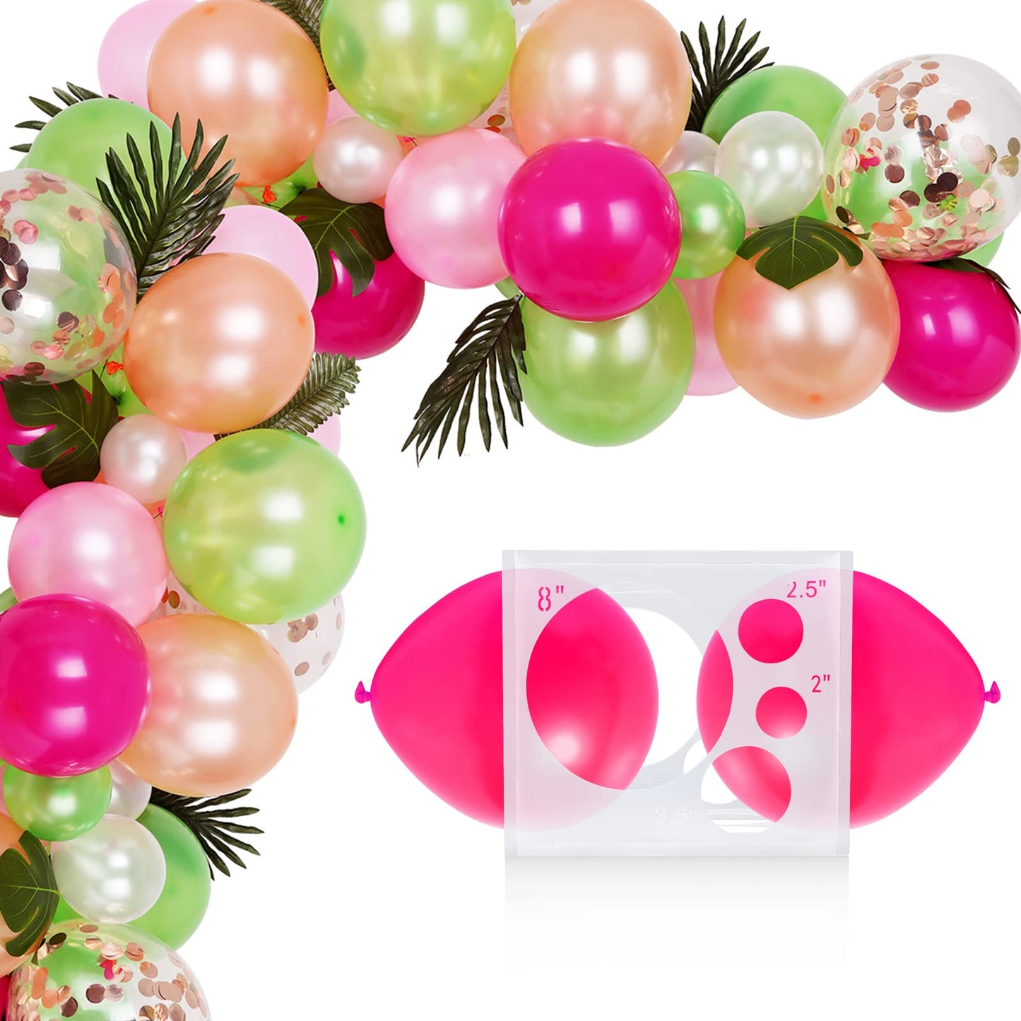 Auihiay 18-Holes Balloon Sizer Box Cube – Collapsible 2-10 Inch Balloon Size Measurement Tool for Garland, Arch & Columns