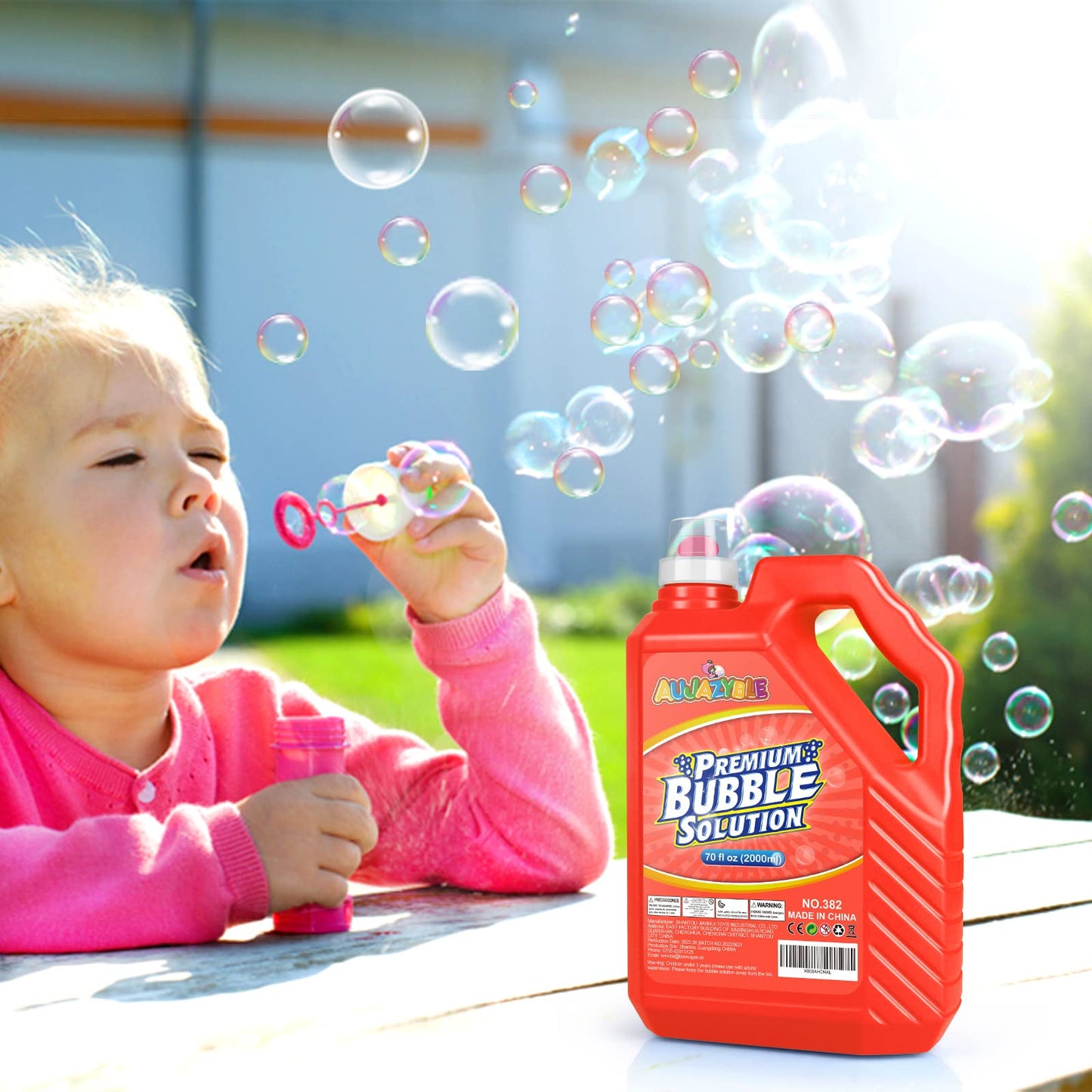 Aujazyble 70 oz Bubble Refill – Premium Premixed Solution for Machines and Wands