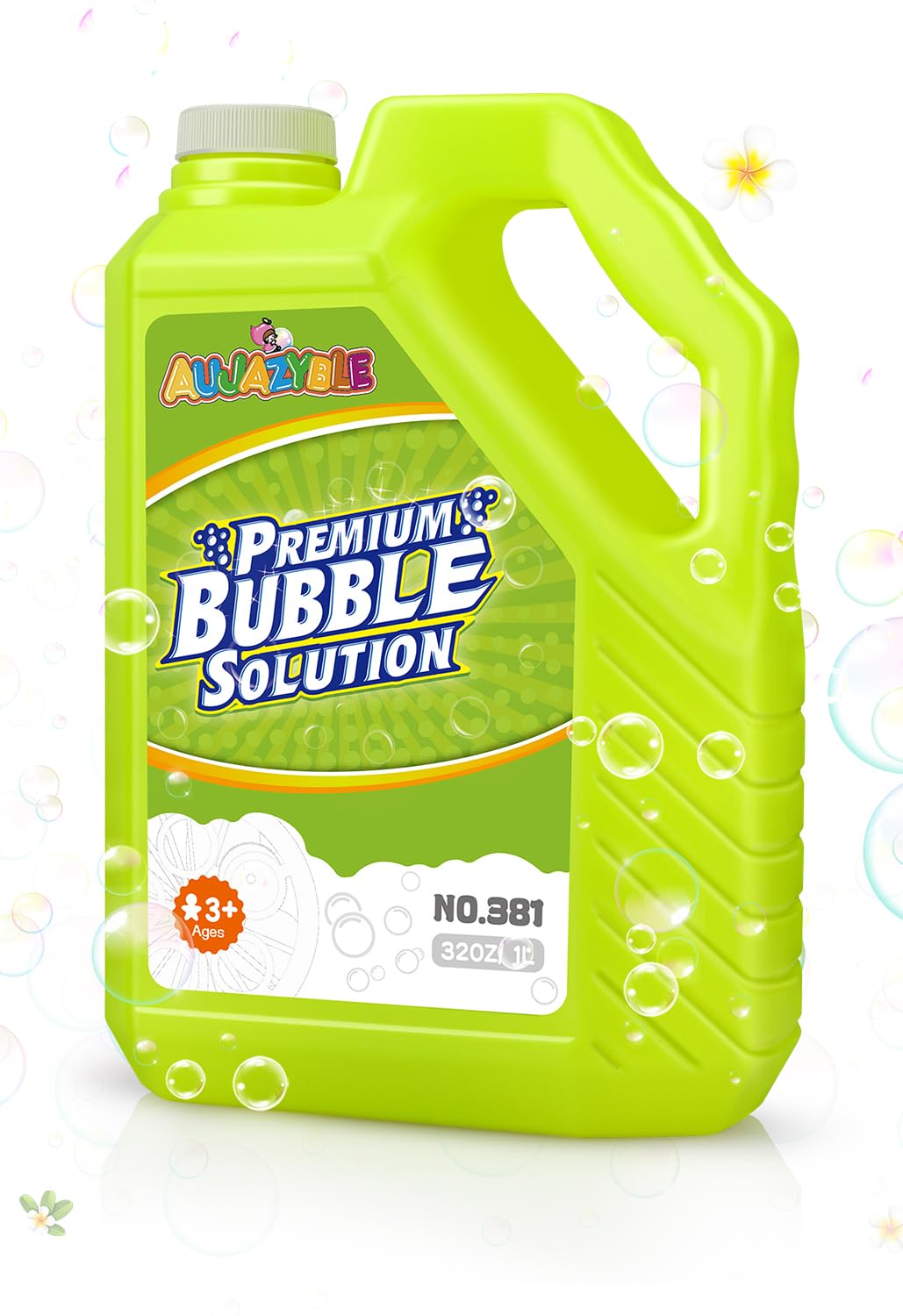 Aujazyble Bubble Solution Refills 32oz | Giant Bubbles Refill for Machines, Guns, Wands & Mowers
