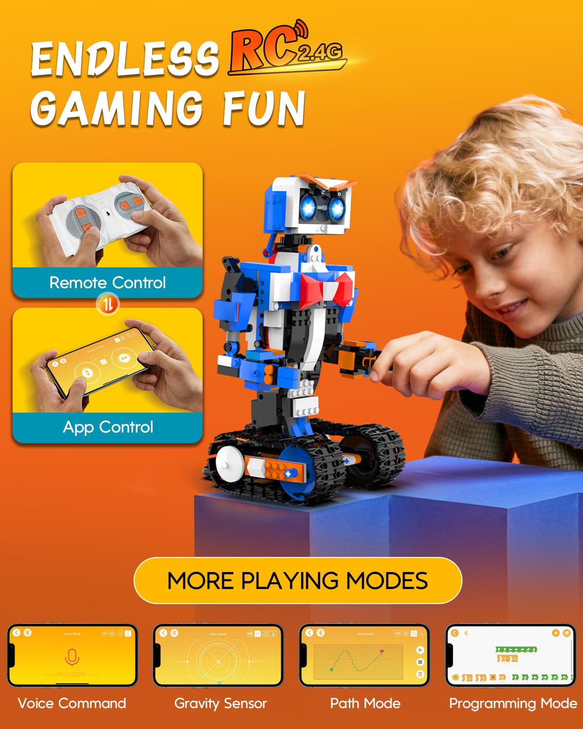 Aukfa STEM Robot Toys – Build, Code & Play with Remote & App Control