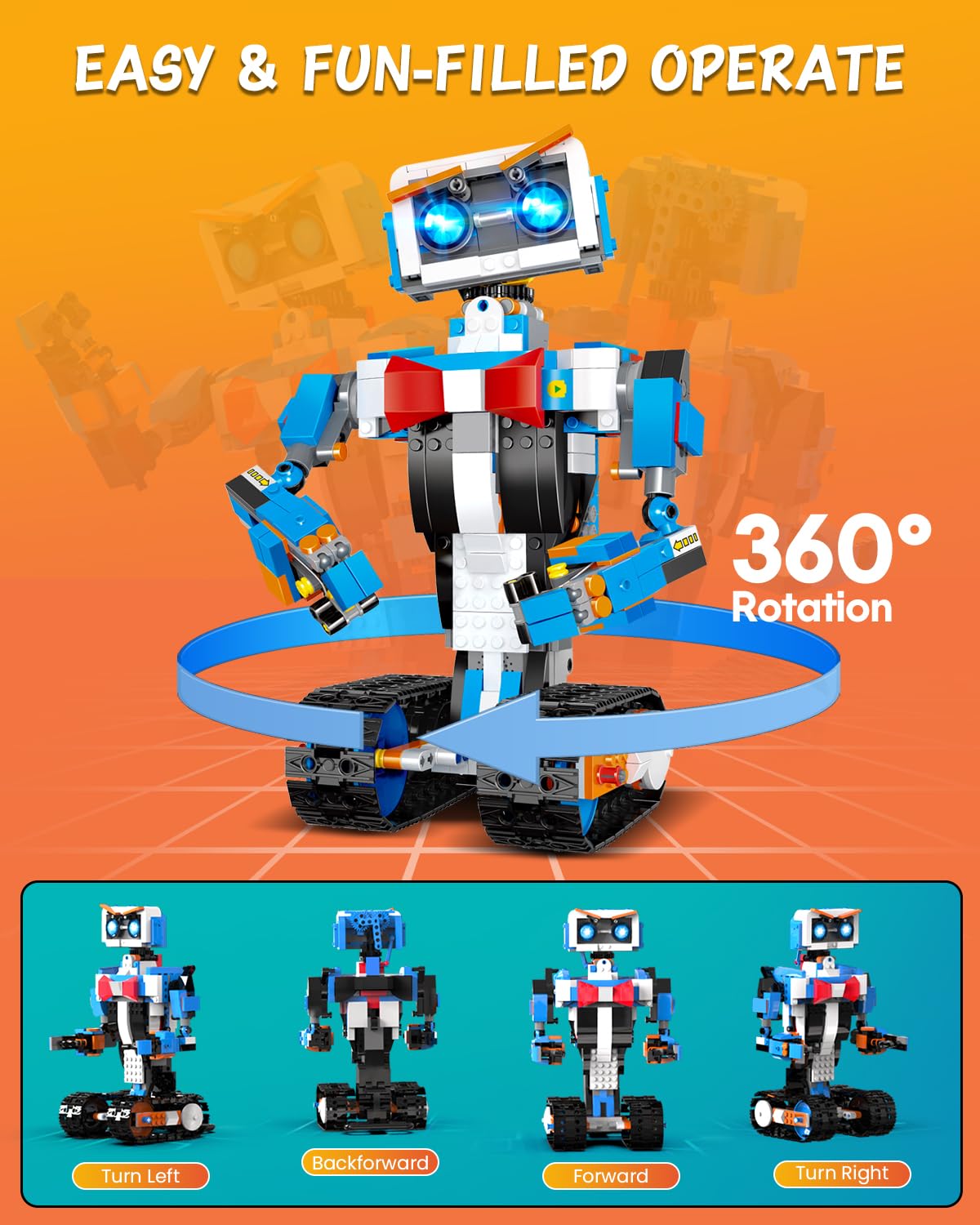 Aukfa STEM Robot Toys – Build, Code & Play with Remote & App Control