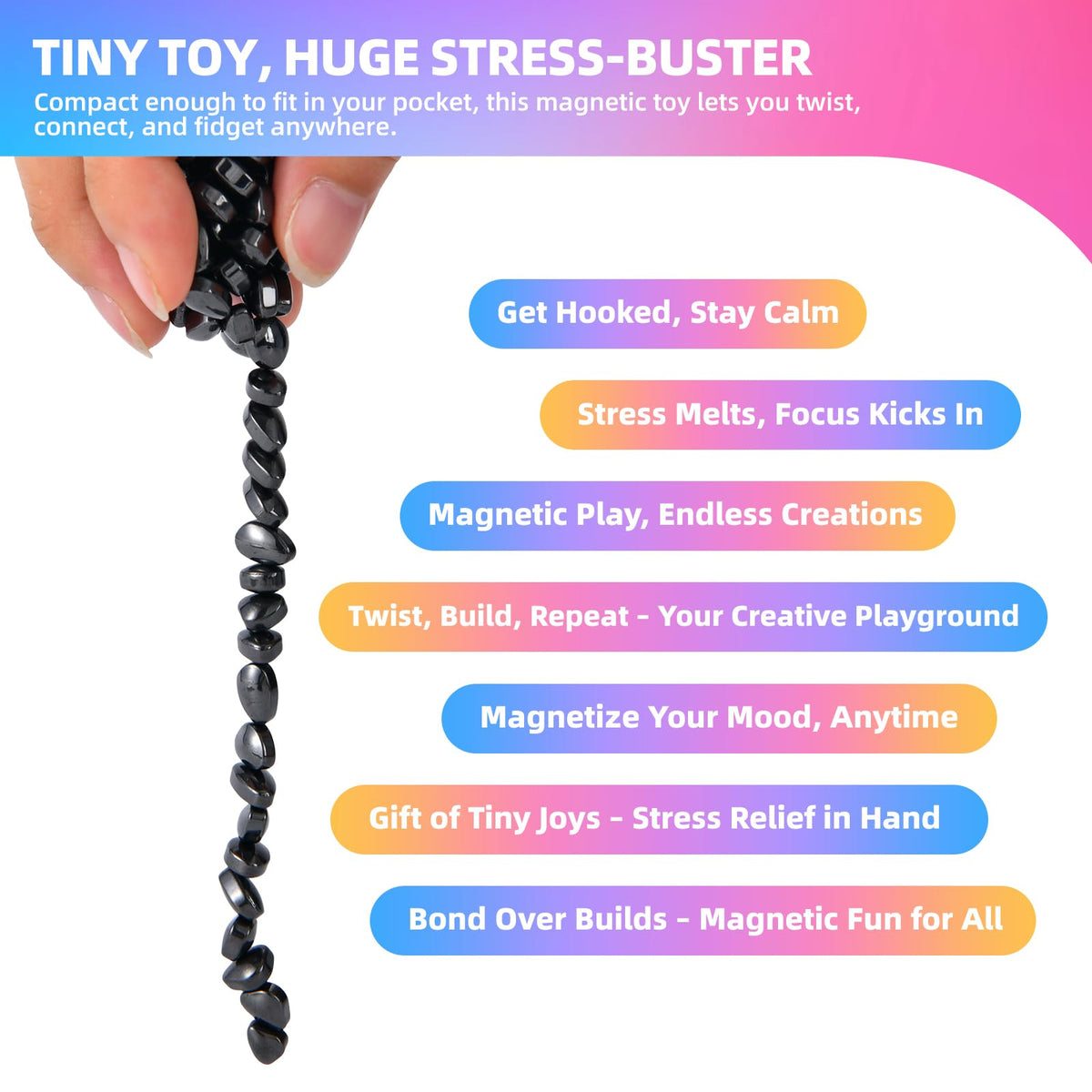 Aukit 550pcs Fidget Toys for Adults & Teens – Gentle Magnetic Putty