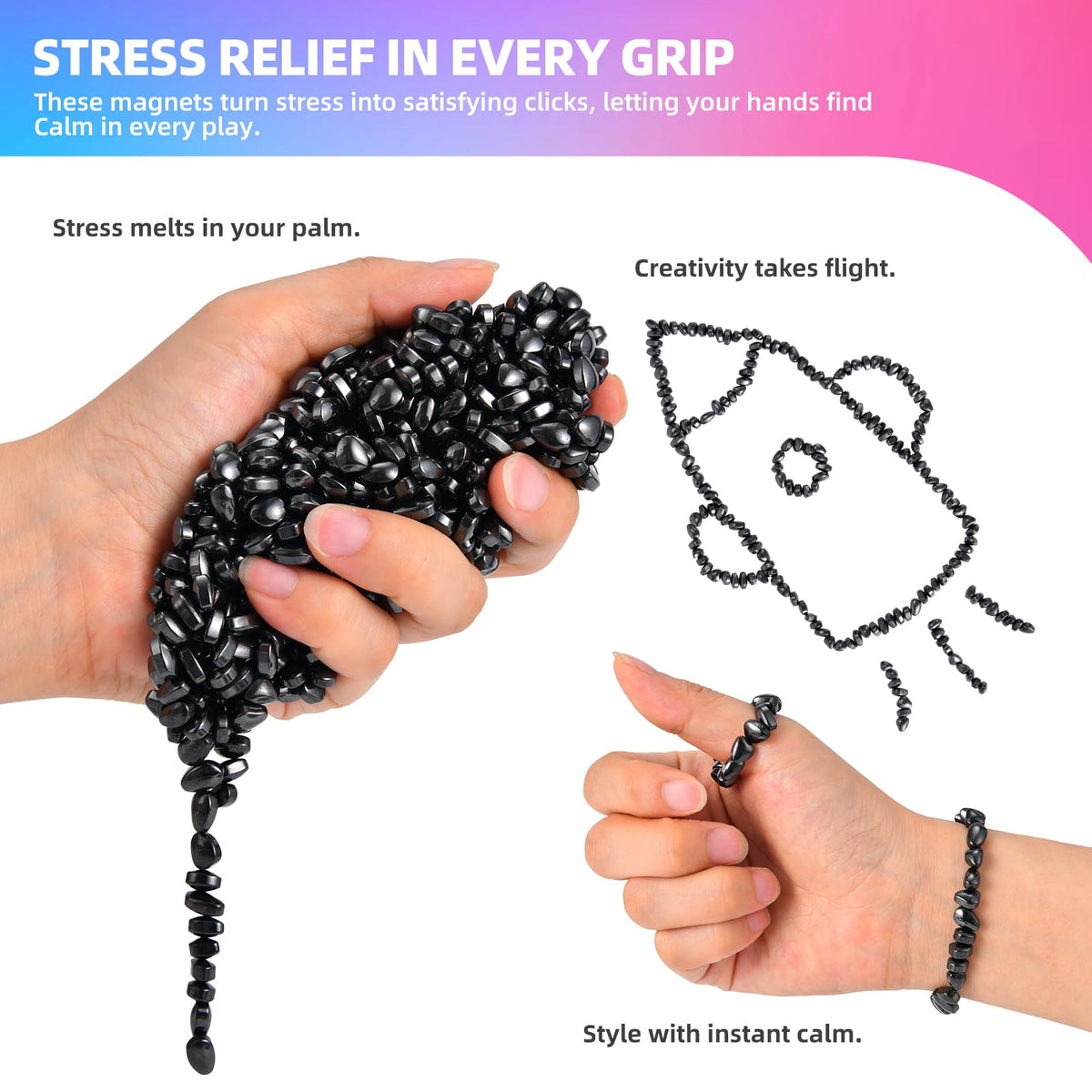 Aukit 550pcs Fidget Toys for Adults & Teens – Gentle Magnetic Putty