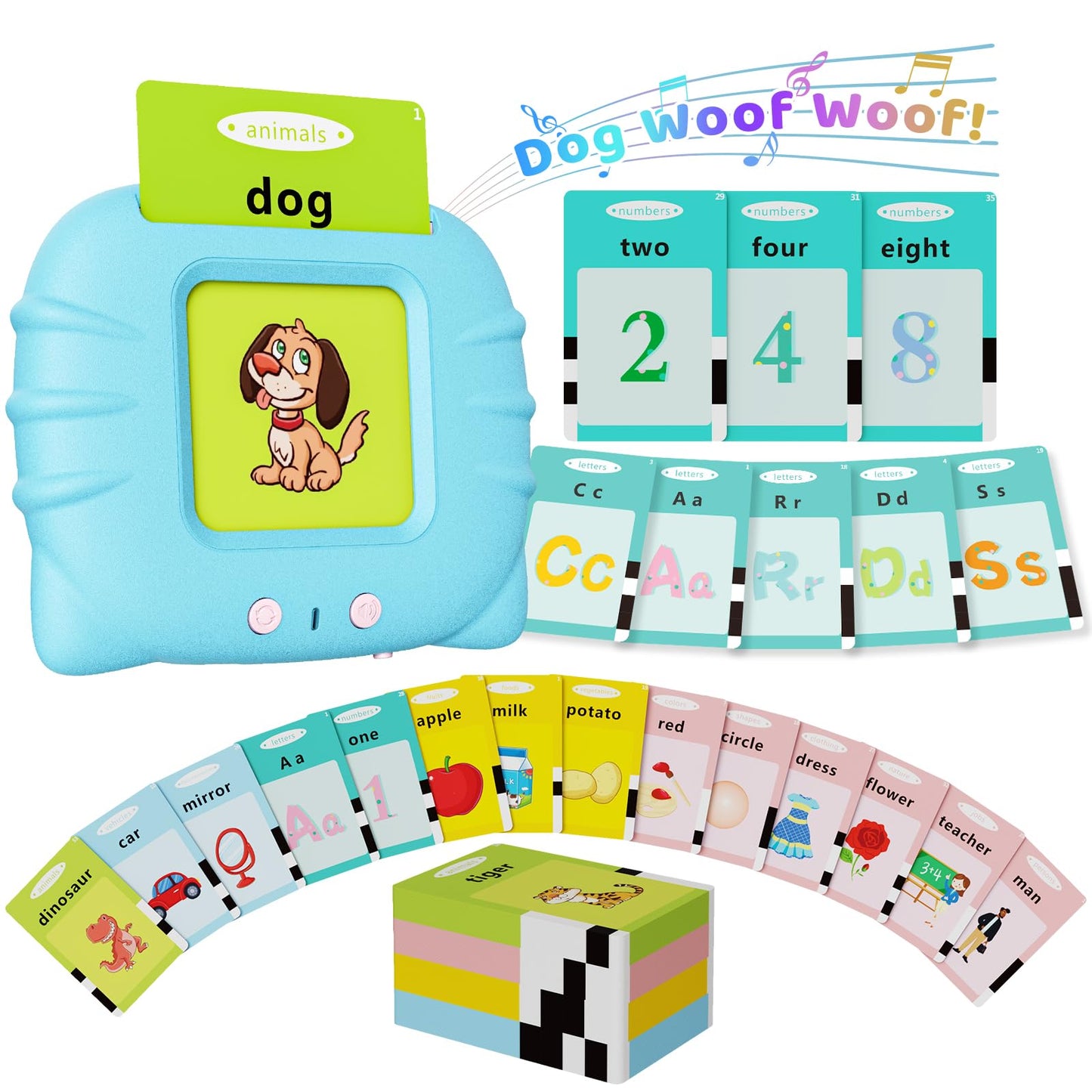 Aullsaty Toddler Talking Flash Cards – 248 Sight Words, Montessori Learning