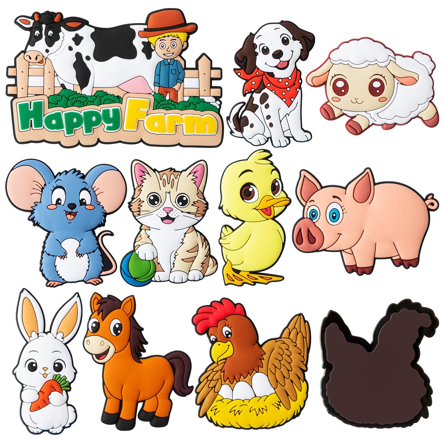 AUREDSHIP Fridge Magnets for Toddlers 1-3 — 10 Farm Animal Magnets for Kids