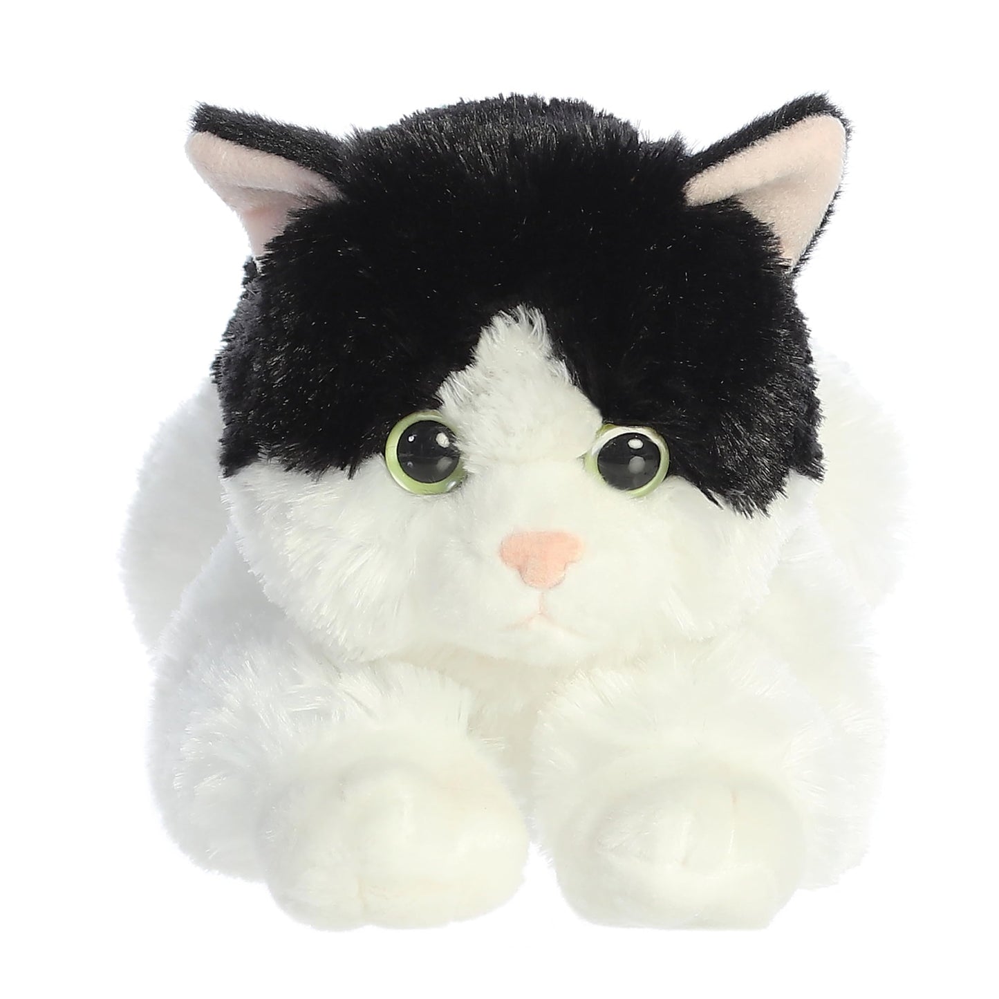 Aurora Adorable Flopsie Oreo Cat Plush – 12 Inch Black & White Stuffed Animal for Play, Cuddles & Gifts