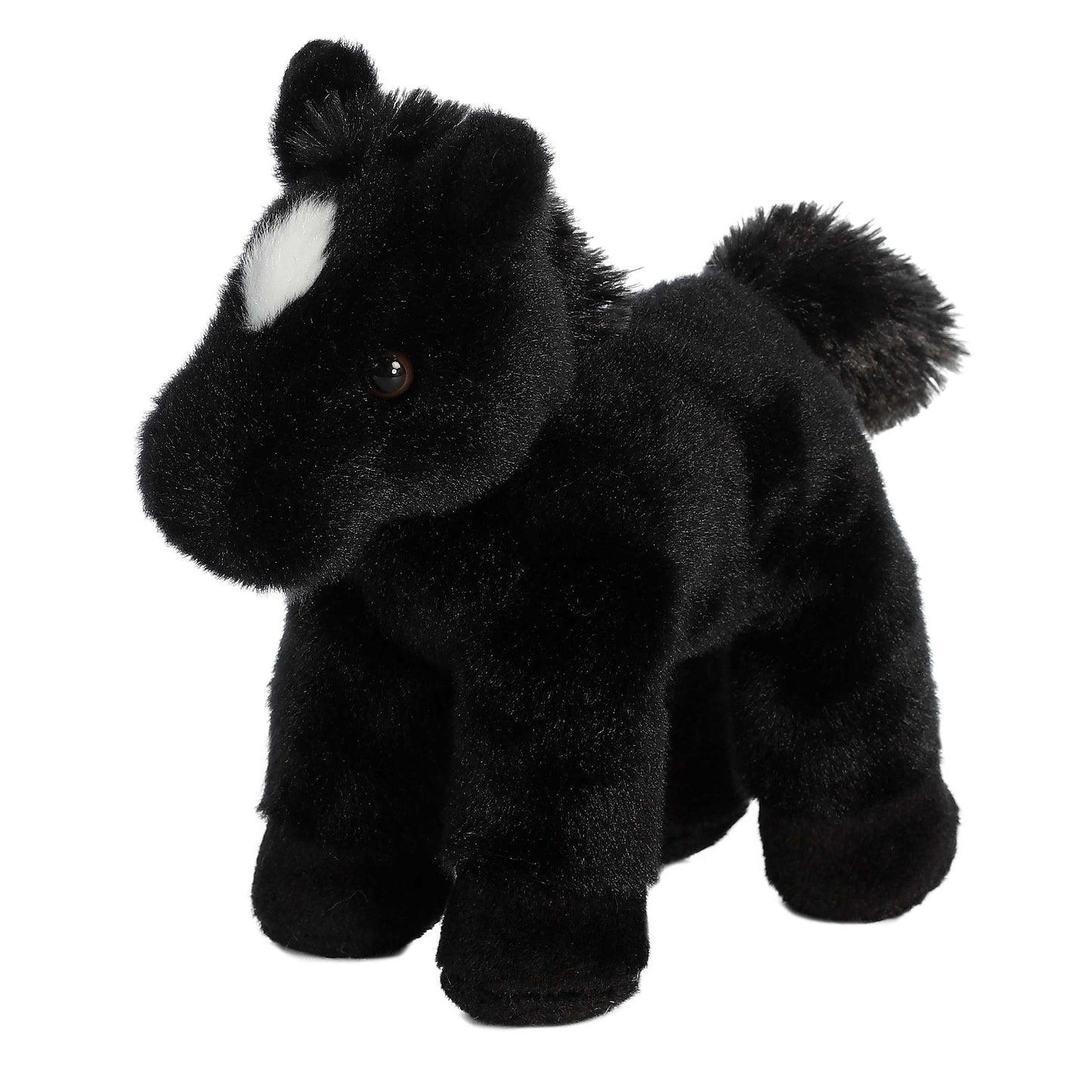 Aurora Beau Mini Flopsie Horse Plush — 8-Inch Black Stuffed Animal for All Ages