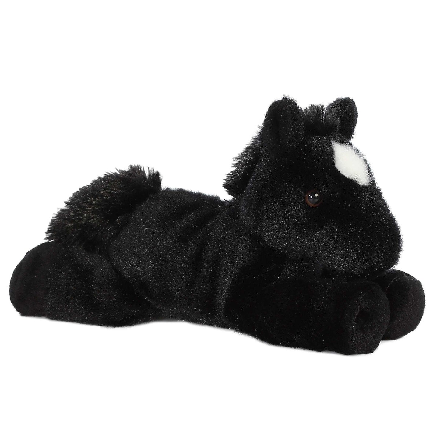 Aurora Beau Mini Flopsie Horse Plush — 8-Inch Black Stuffed Animal for All Ages