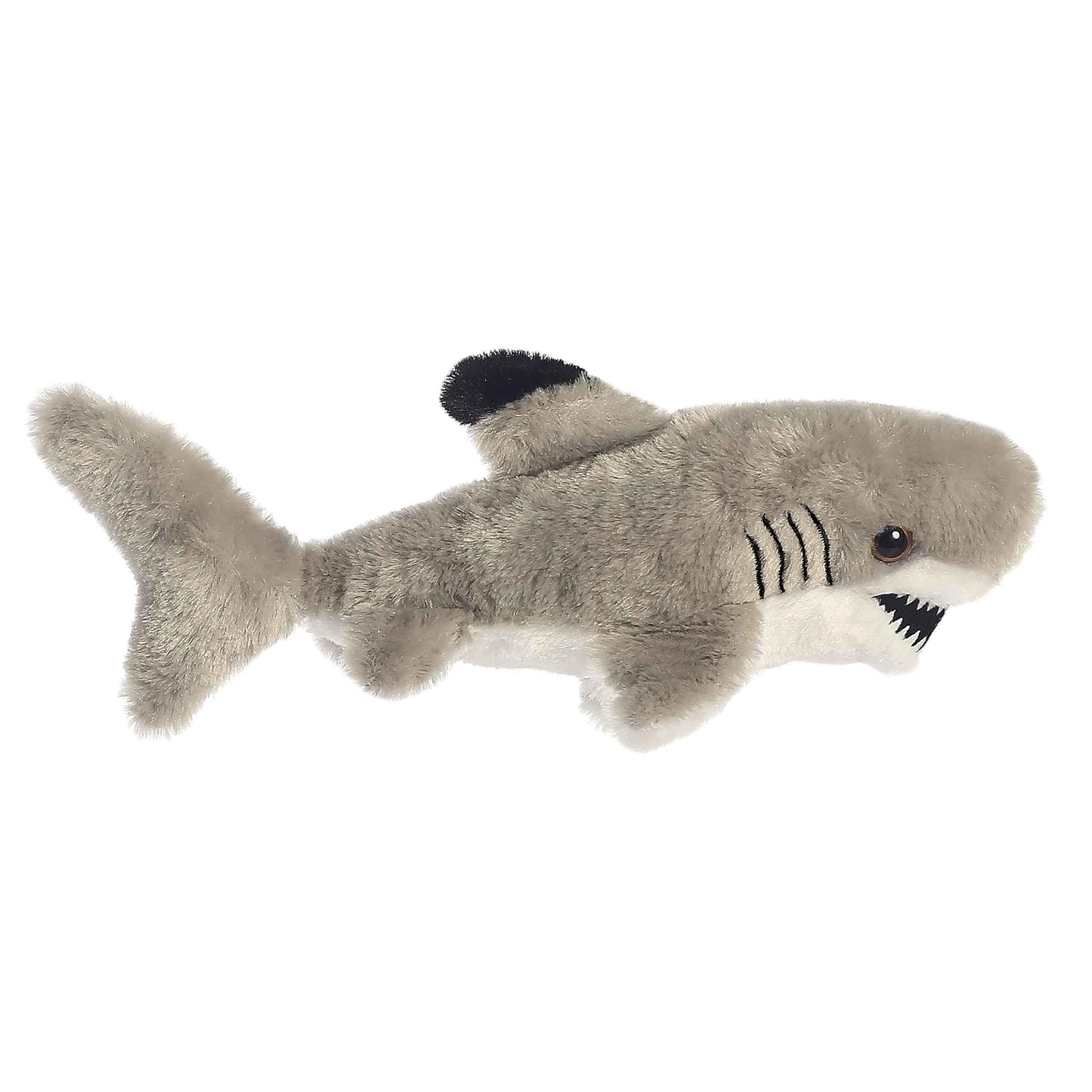 Aurora Adorable Mini Flopsie Black Tipped Shark – 10-Inch Plush Toy for Kids and Families
