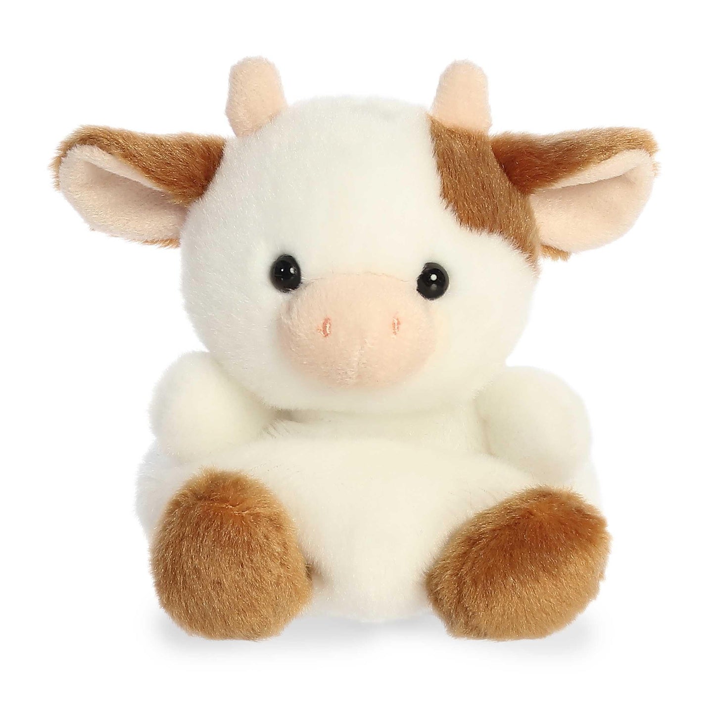 Aurora Adorable Palm Pals Caroline Brown Cow Plush - 5 Inch Collectible Stuffed Animal