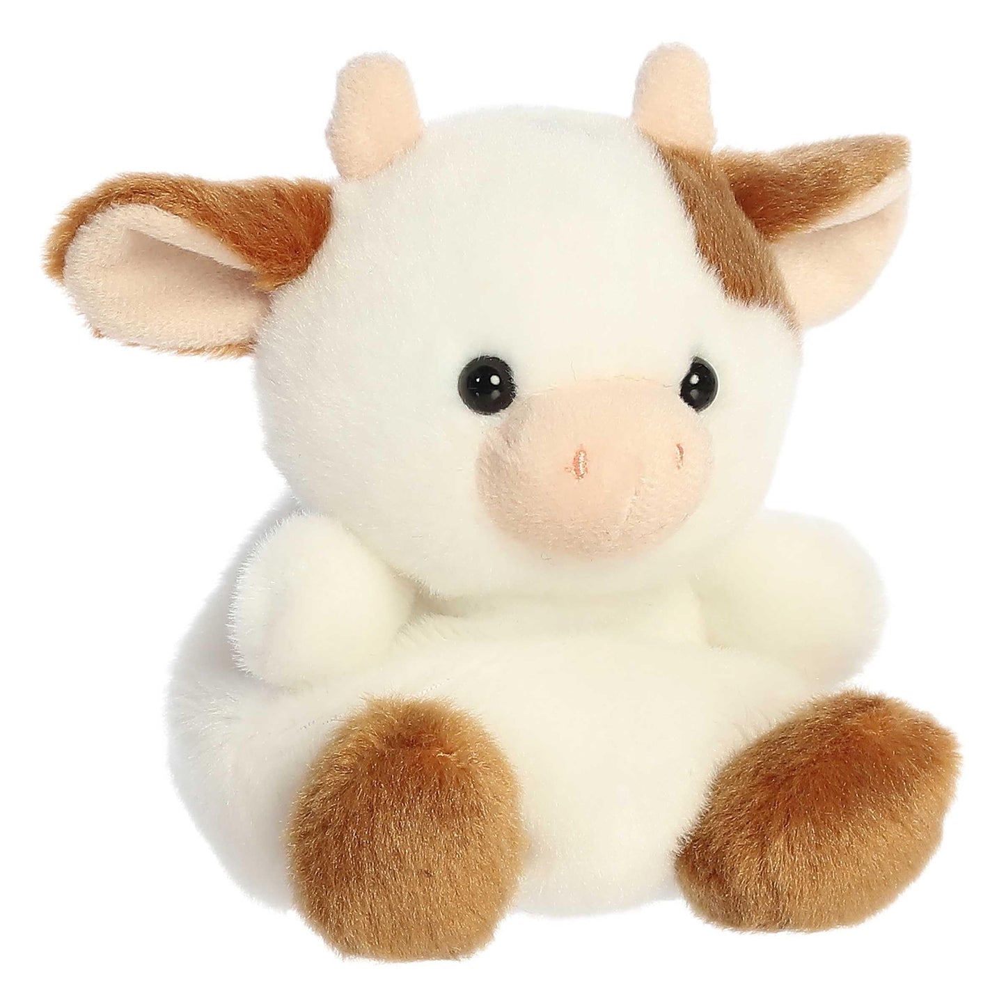 Aurora Adorable Palm Pals Caroline Brown Cow Plush - 5 Inch Collectible Stuffed Animal