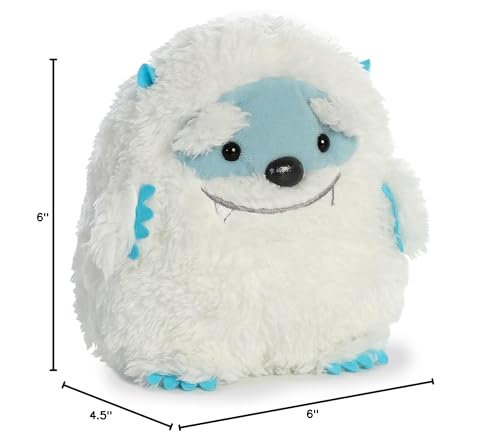 Aurora Festive Holiday Baby Yeti Stuffed Animal – 6-Inch White Plush for Holiday Decor and Stocking Stuffers