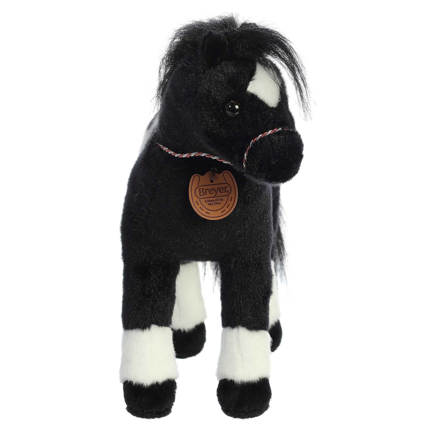 Aurora Breyer Showstoppers Black Appaloosa Plush – Realistic 11-Inch Horse Plush for Kids and Collectors
