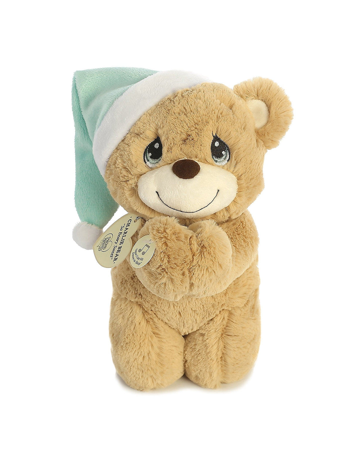 Aurora Charlie Prayer Bear Plush – 9.5-Inch Brown Precious Moments Gift