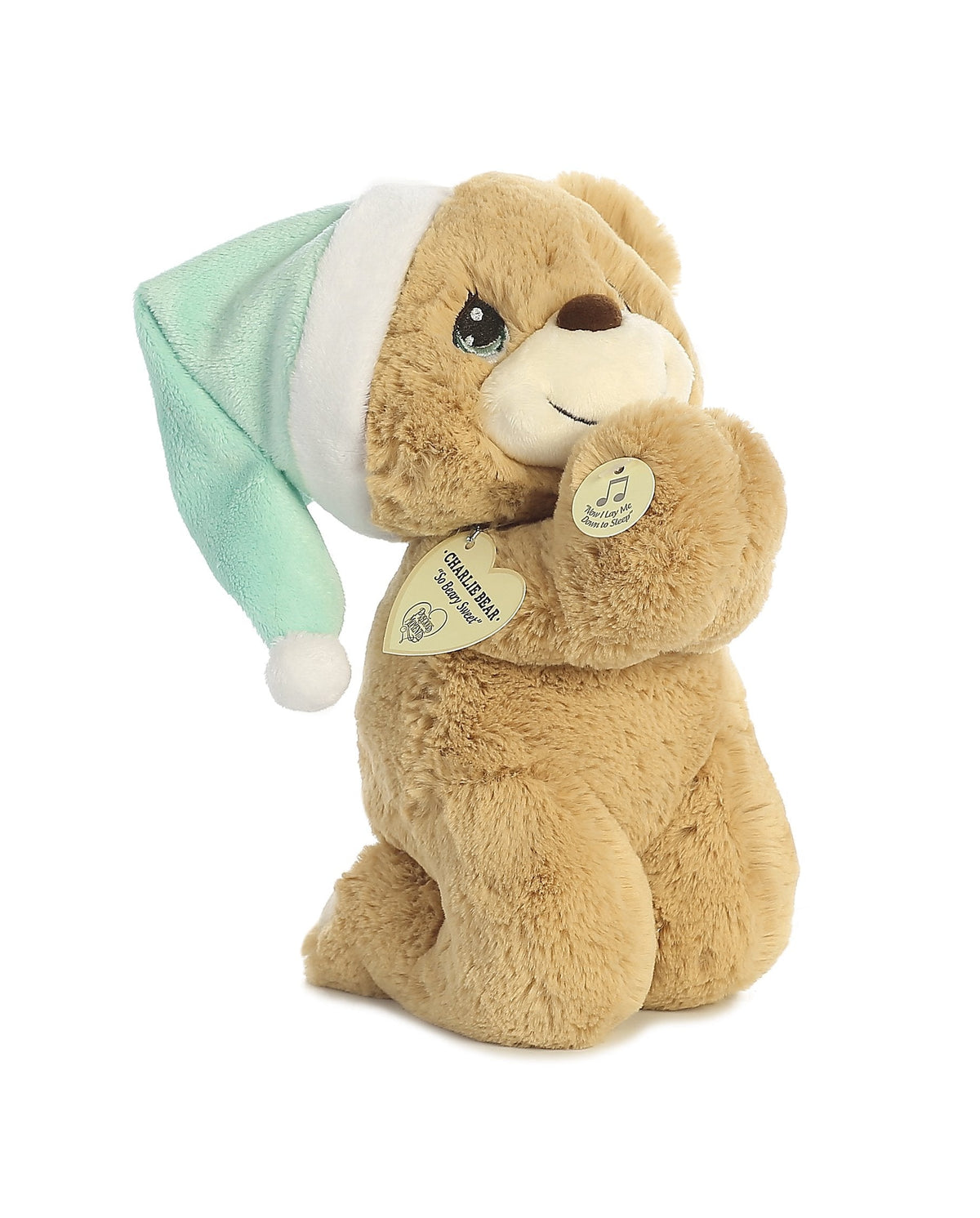 Aurora Charlie Prayer Bear Plush – 9.5-Inch Brown Precious Moments Gift