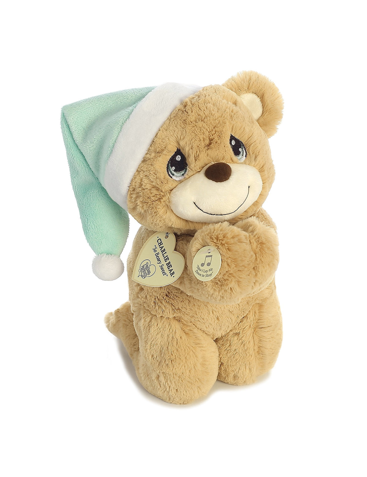 Aurora Charlie Prayer Bear Plush – 9.5-Inch Brown Precious Moments Gift