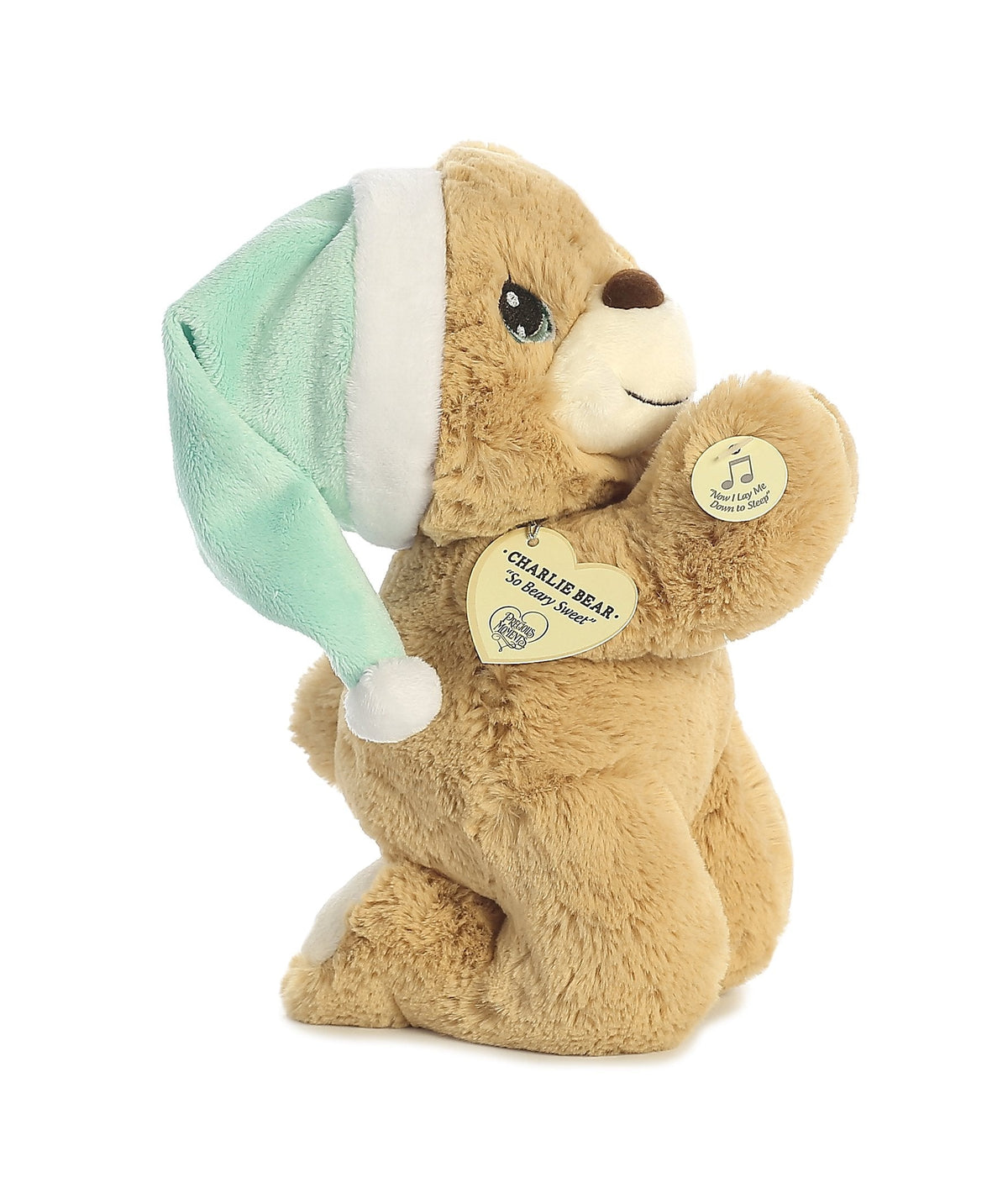 Aurora Charlie Prayer Bear Plush – 9.5-Inch Brown Precious Moments Gift
