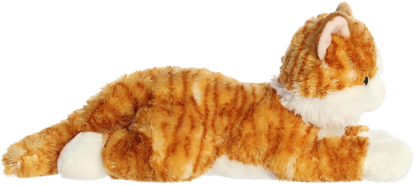 Aurora Chester Flopsie 12-Inch Orange Kitten Plush – Soft, Cuddly Stuffed Animal