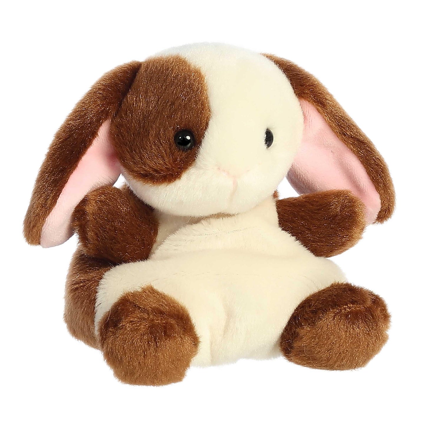 Aurora Adorable Palm Pals Clover Bunny Stuffed Animal – Pocket-Sized Brown Plush, 4.5 Inches