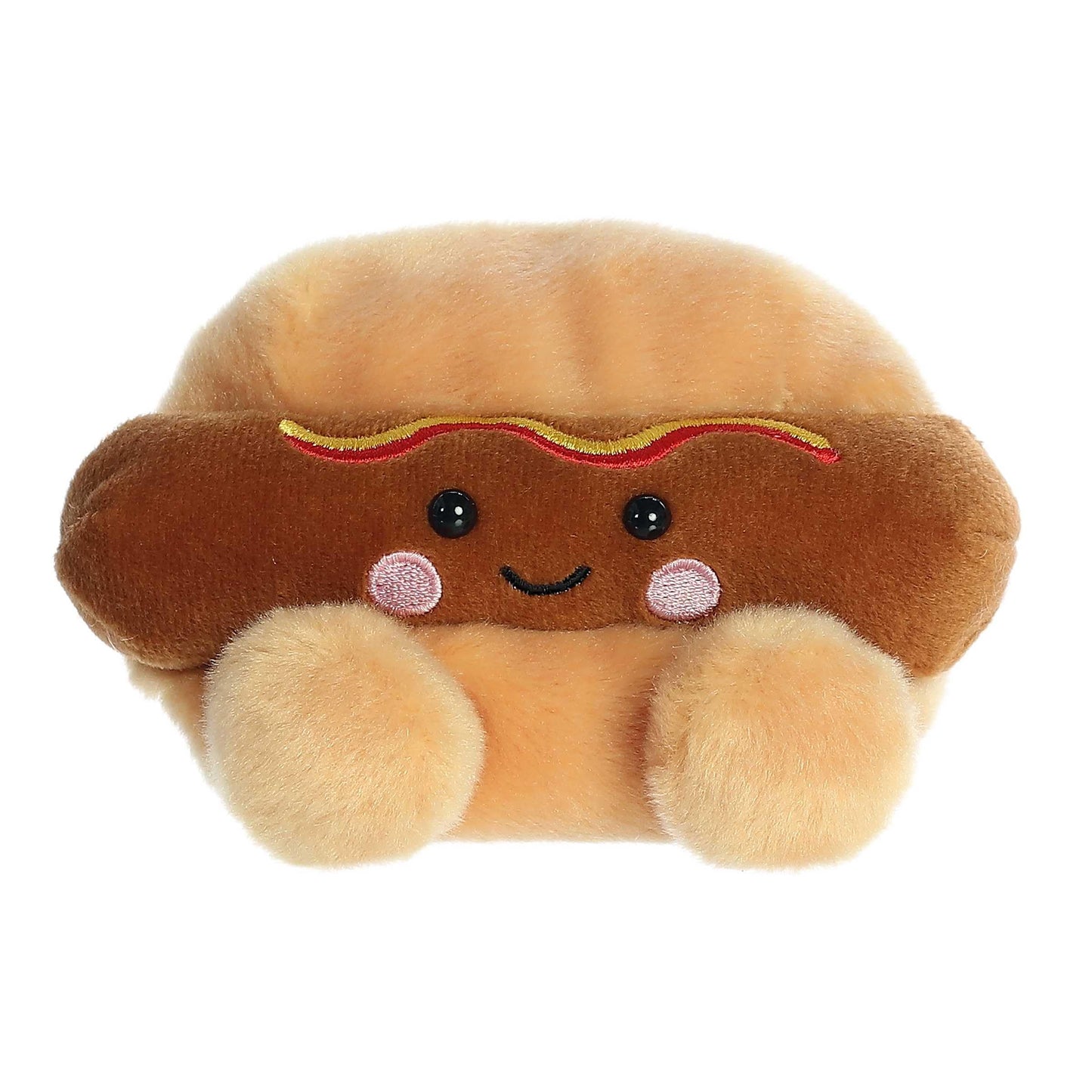 Aurora Palm Pals Colson Hot Dog — 5-Inch Brown Stuffed Animal | Pocket-Sized Collectible