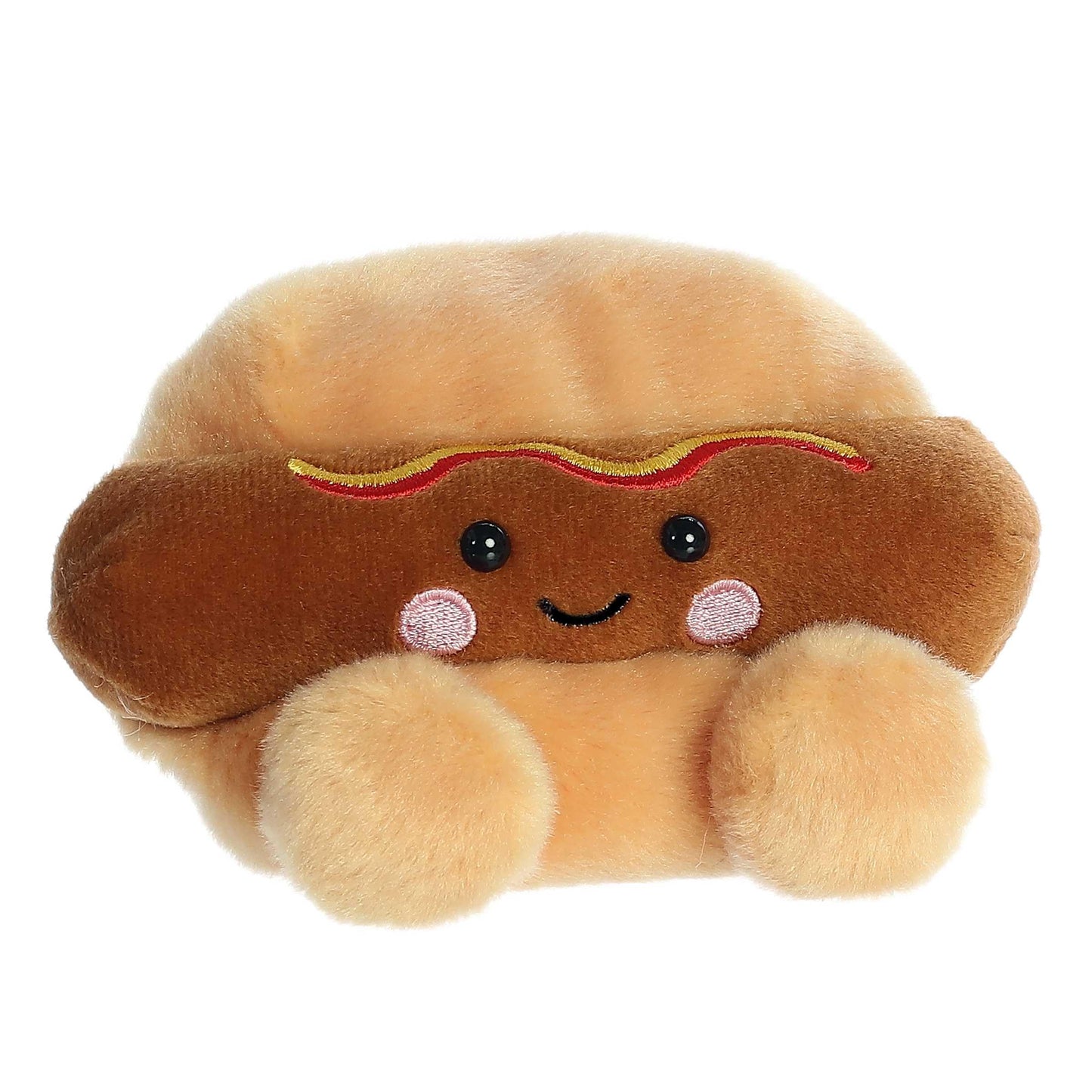 Aurora Palm Pals Colson Hot Dog — 5-Inch Brown Stuffed Animal | Pocket-Sized Collectible