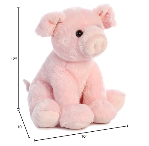 Aurora Cuddly Pig Plush Toy - 14-Inch Pink Cozy Comfort, Endless Snuggles