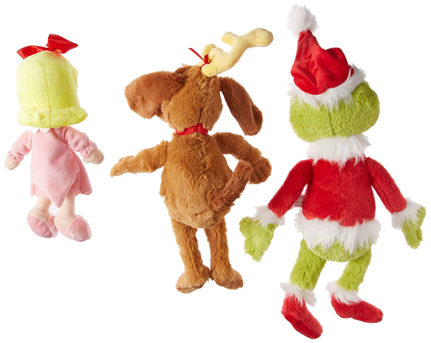Aurora Dr. Seuss 3-Piece Plush Set – Cindy Lou Who, Grinch Santa, Max