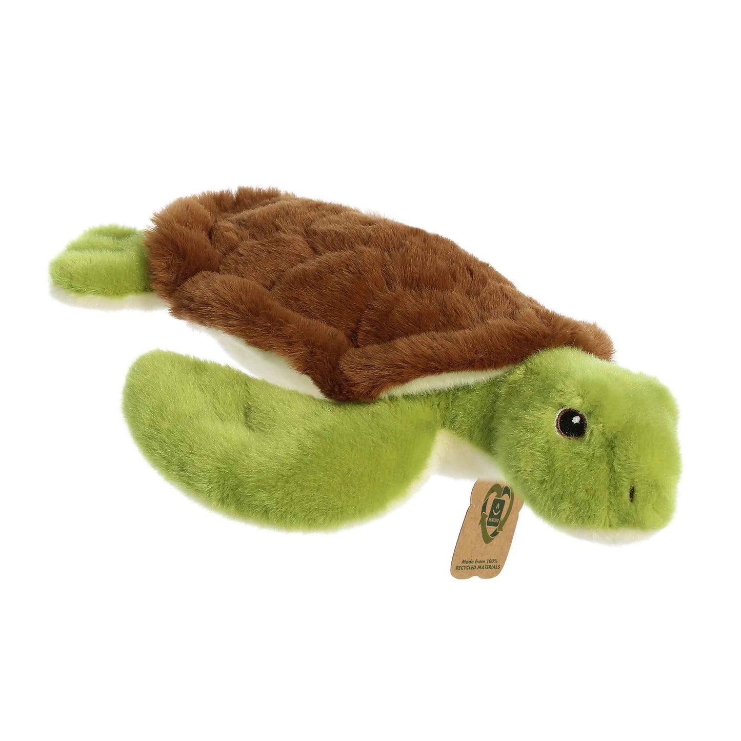 Aurora Eco Nation Sea Turtle Plush – 10.5\" Size, 100% Recycled Materials