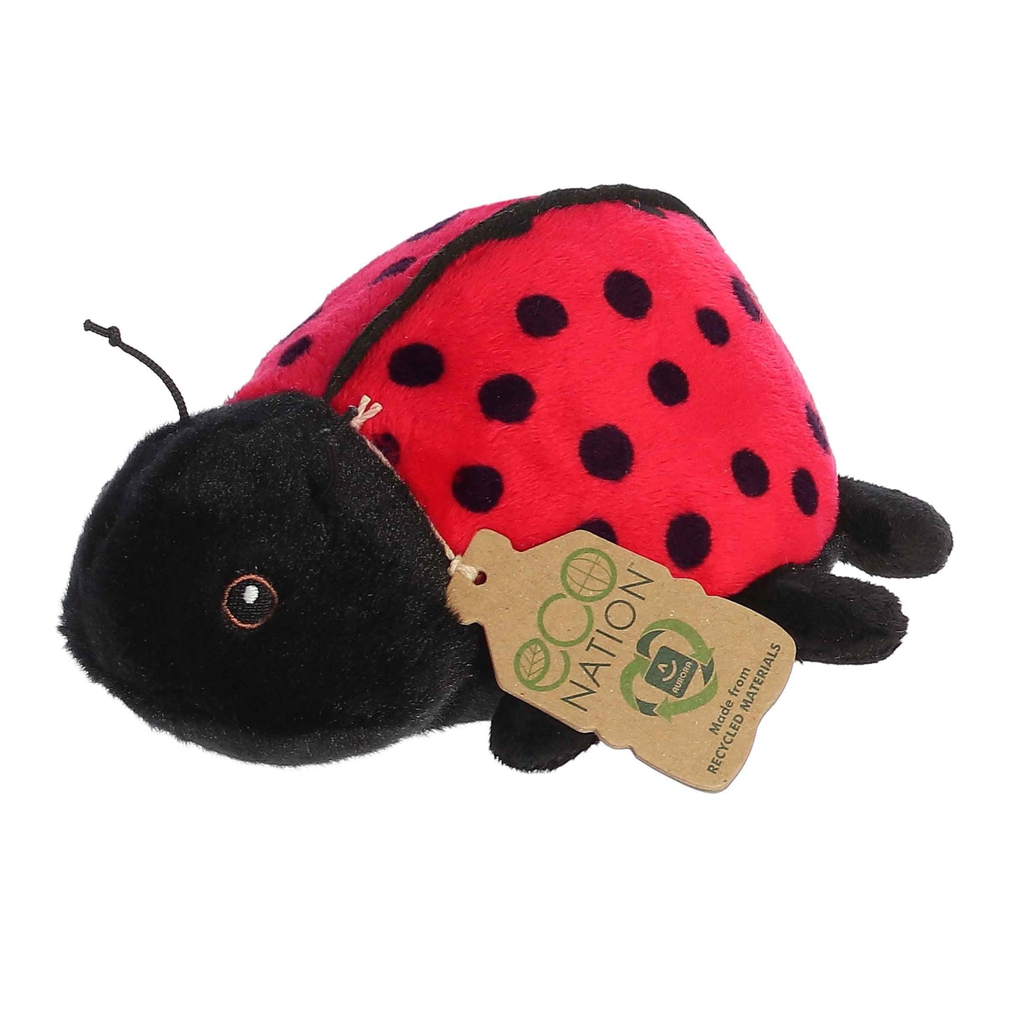 Aurora Eco Softies Ladybug Plush – 6 Inch, Recycled Materials, Bean-Free