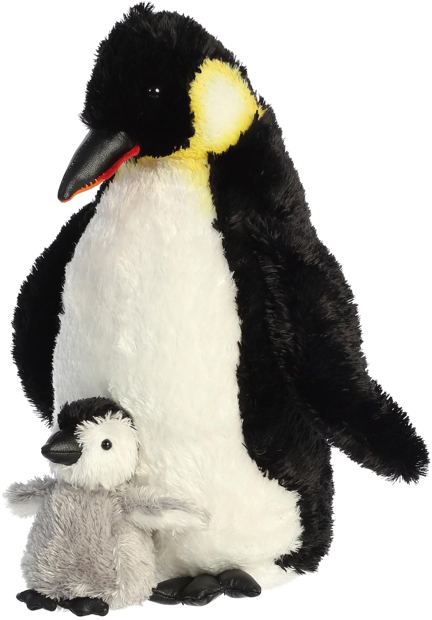 Aurora Playful Wild Life Emperor Penguin with Baby Plush - 11in