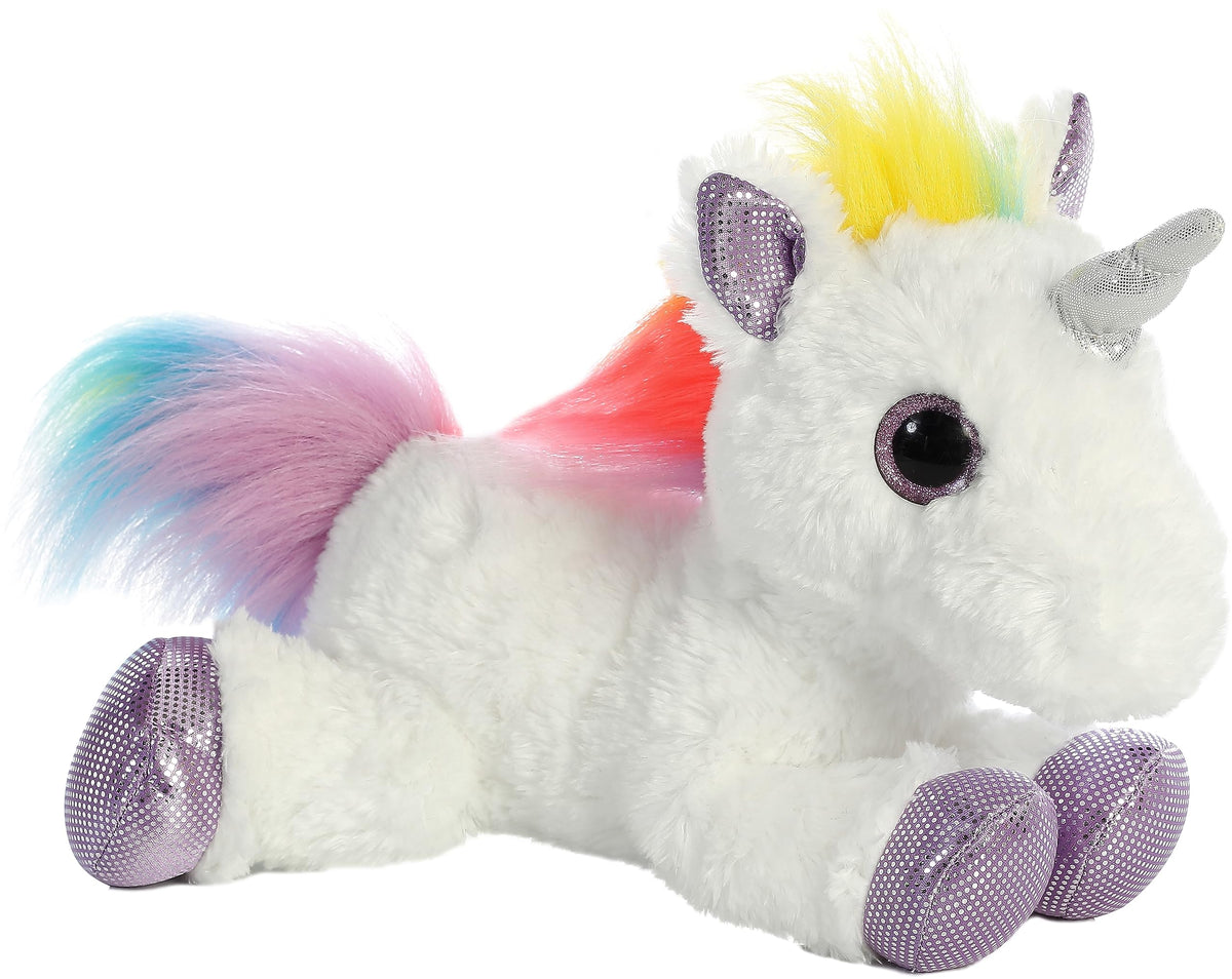 Aurora Enchanting Sparkle Tales Rainbow Unicorn Plush - 12-Inch Flopsie Stuffed Animal