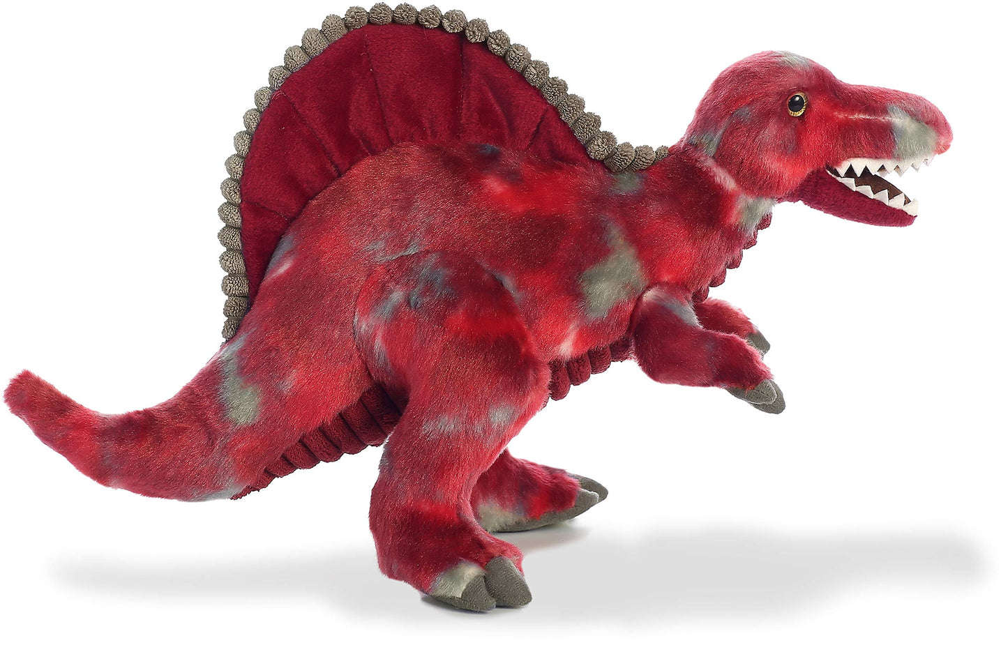 Aurora Ferocious Dinos & Dragons Spinosaurus Plush – 15-Inch Red & Gray
