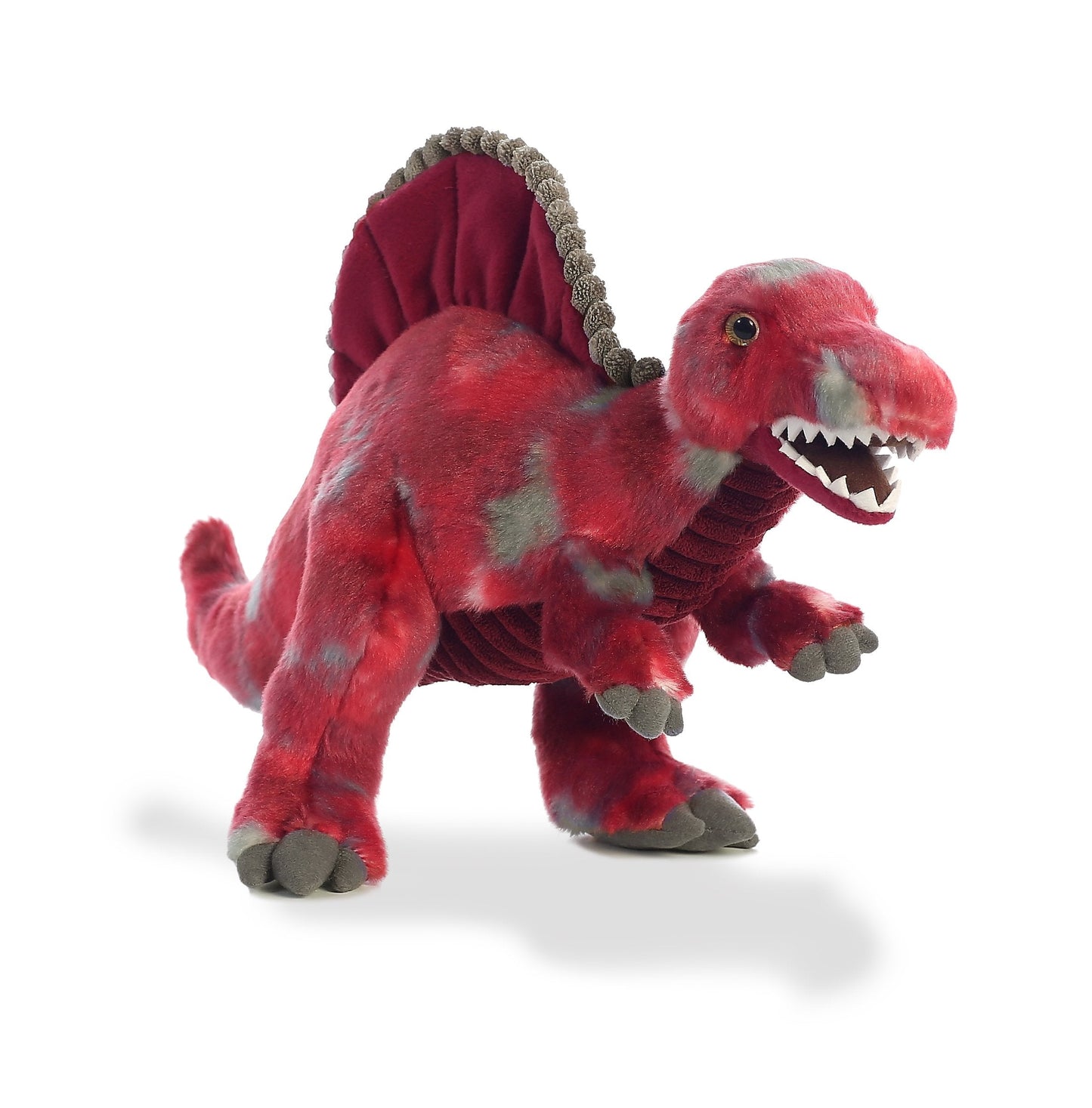 Aurora Ferocious Dinos & Dragons Spinosaurus Plush – 15-Inch Red & Gray