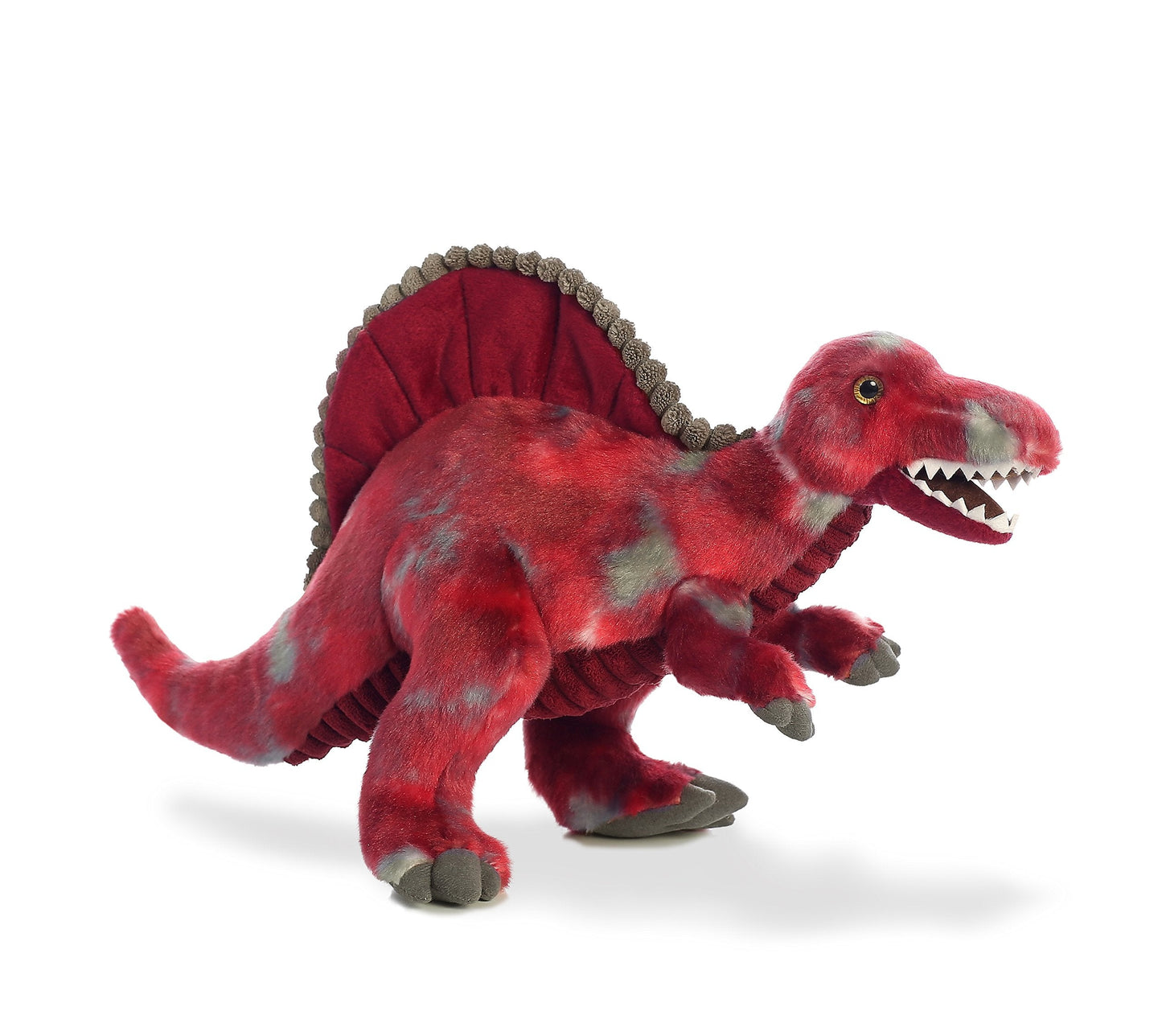 Aurora Ferocious Dinos & Dragons Spinosaurus Plush – 15-Inch Red & Gray
