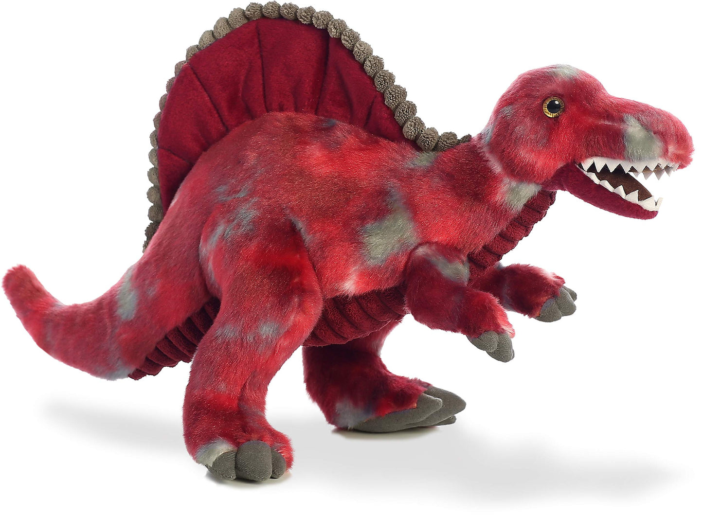 Aurora Ferocious Dinos & Dragons Spinosaurus Plush – 15-Inch Red & Gray