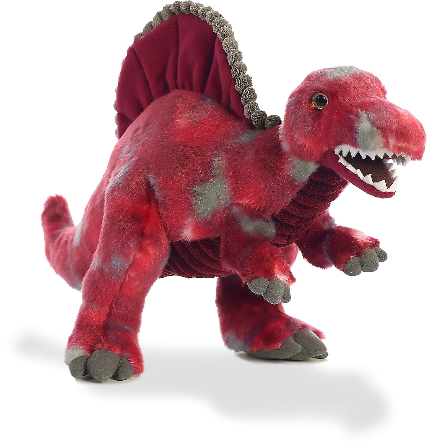 Aurora Ferocious Dinos & Dragons Spinosaurus Plush – 15-Inch Red & Gray