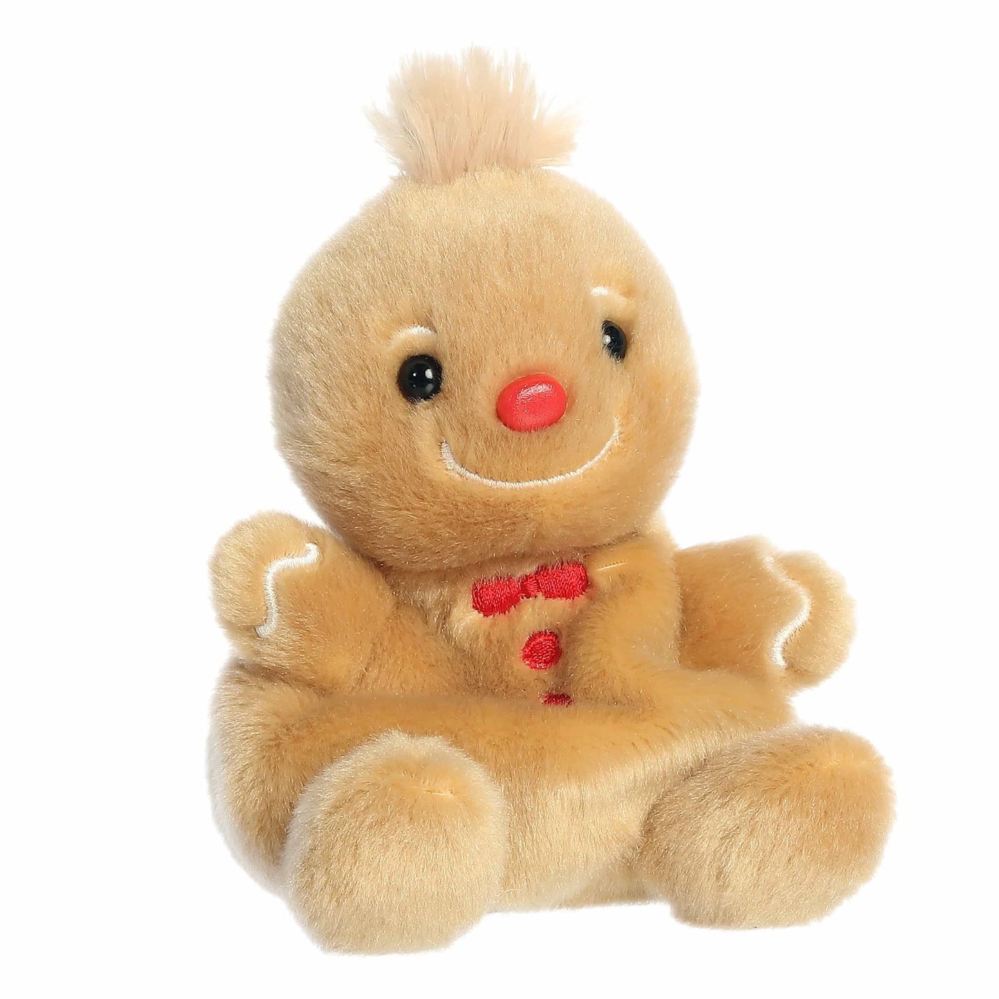 Aurora Festive Palm Pals Gino Gingerbread Man Plush – 5-Inch Handheld Brown Collectible