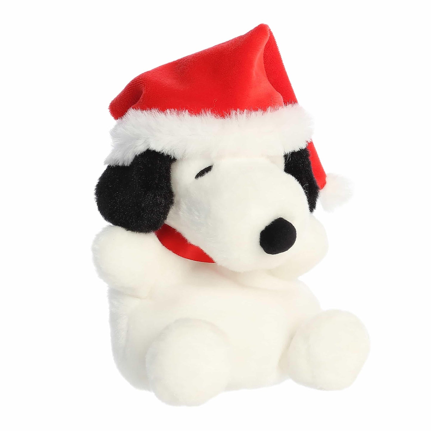 Aurora Festive Peanuts Santa Snoopy Palm Pals – 5-Inch Officially Licensed Plush by Aurora