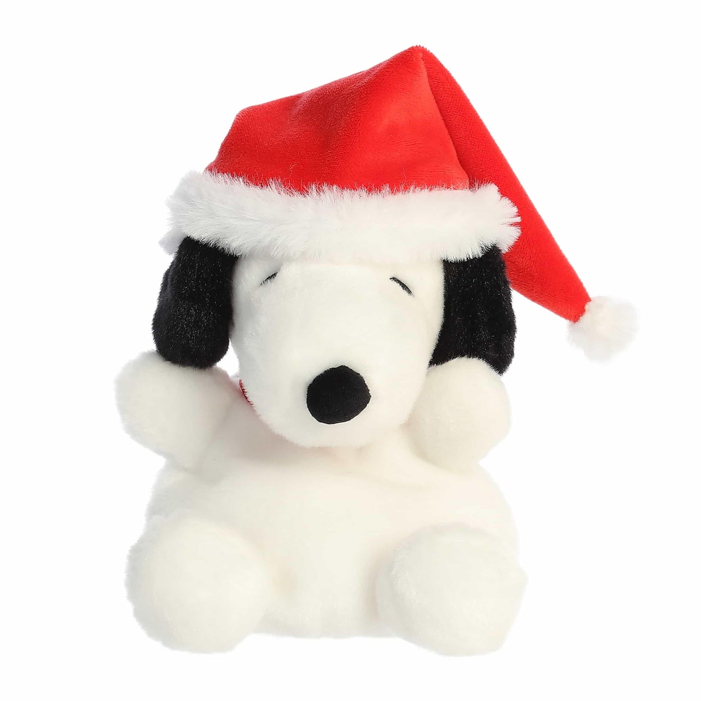 Aurora Festive Peanuts Santa Snoopy Palm Pals – 5-Inch Officially Licensed Plush by Aurora